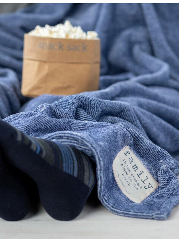 Together Time Family Mega Blanket in Blue Pecan Row