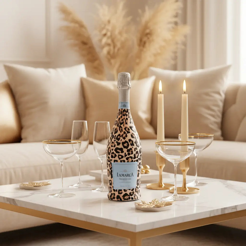 Beau Bottle Tan Leopard- Prosecco Collection
