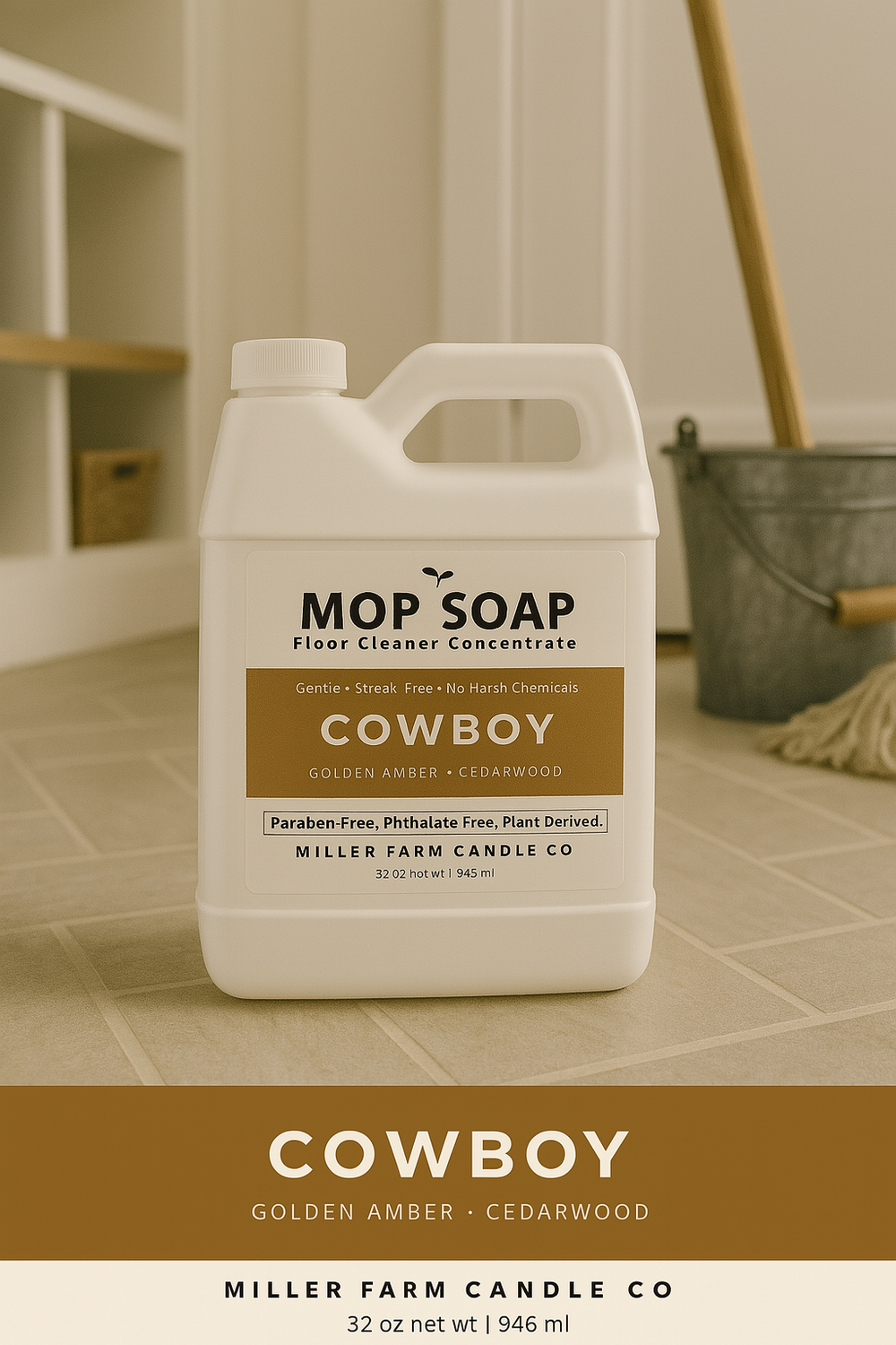 Mop Soap (32 oz) Concentrated Floor Cleaner & Floor Cleaning Solution