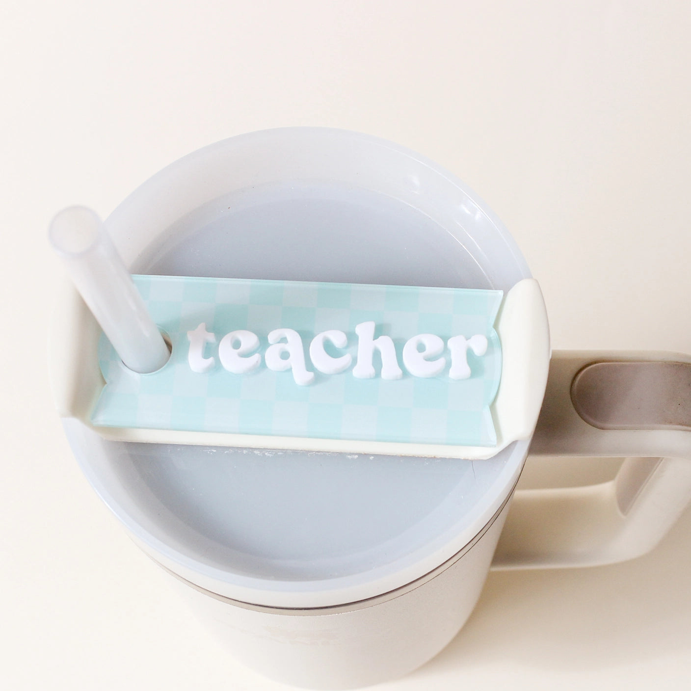 Teacher Tumbler Lid Tag