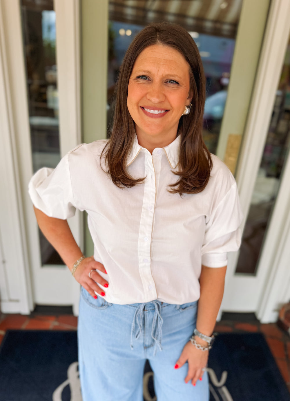The Jessalyn Bubble Sleeve Top (S-L)