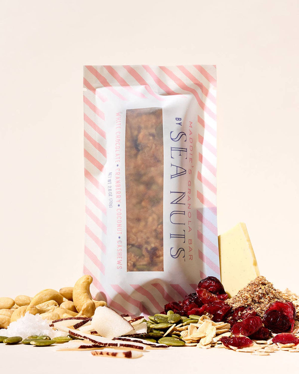 Maddie's White Chocolate Cranberry Coconut Cashew Granola Bar By Sea Nuts