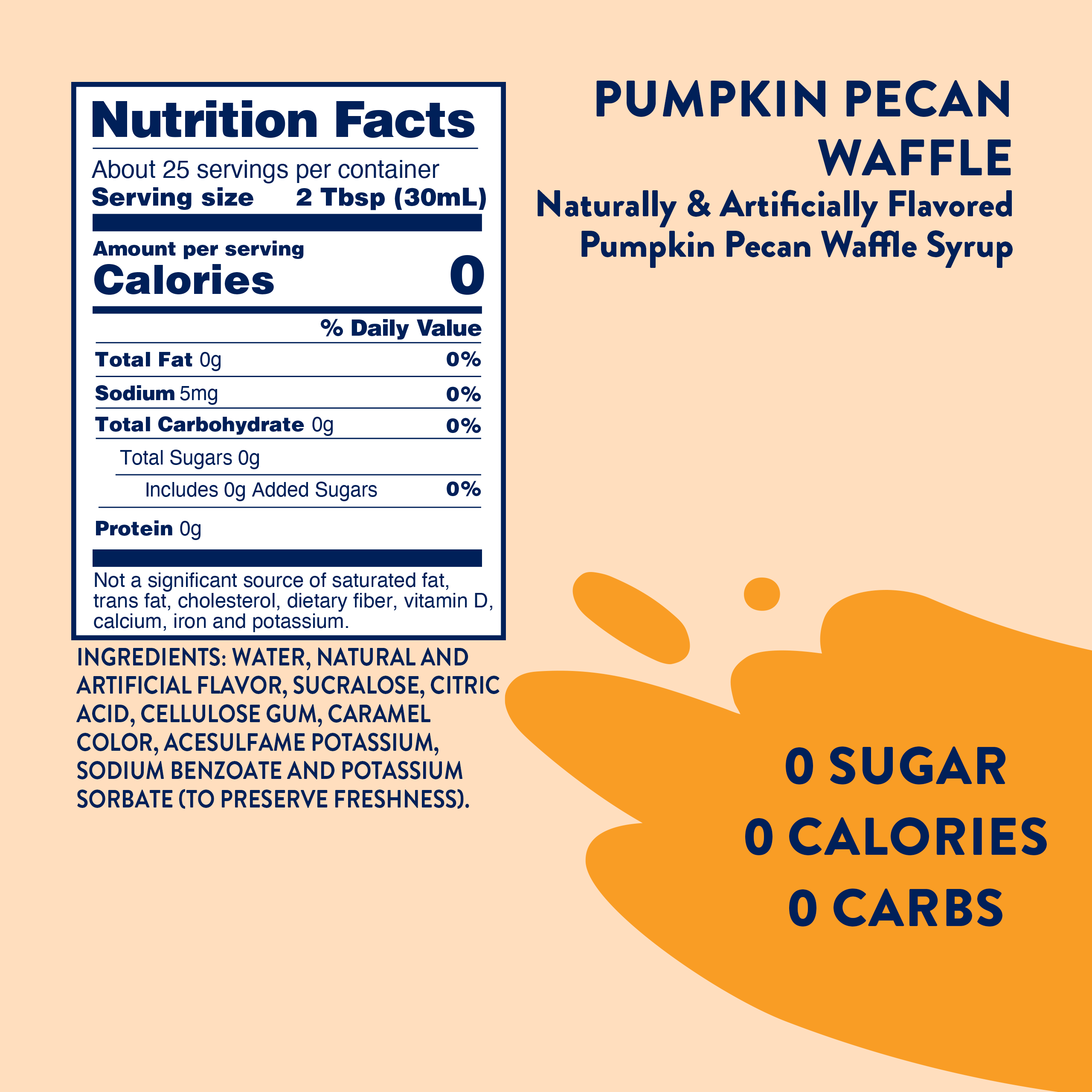 Sugar Free Pumpkin Pecan Waffle Syrup