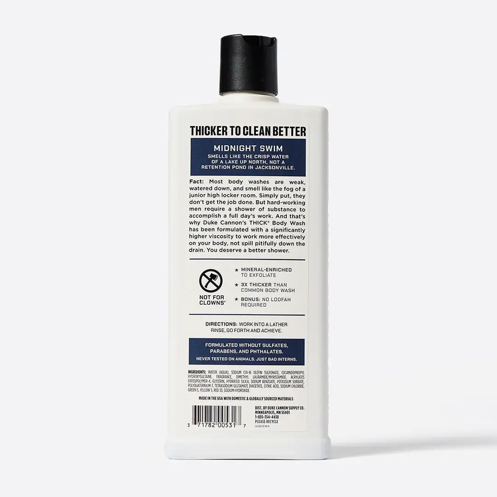 Duke Cannon Body Wash - Midnight Swim 18oz
