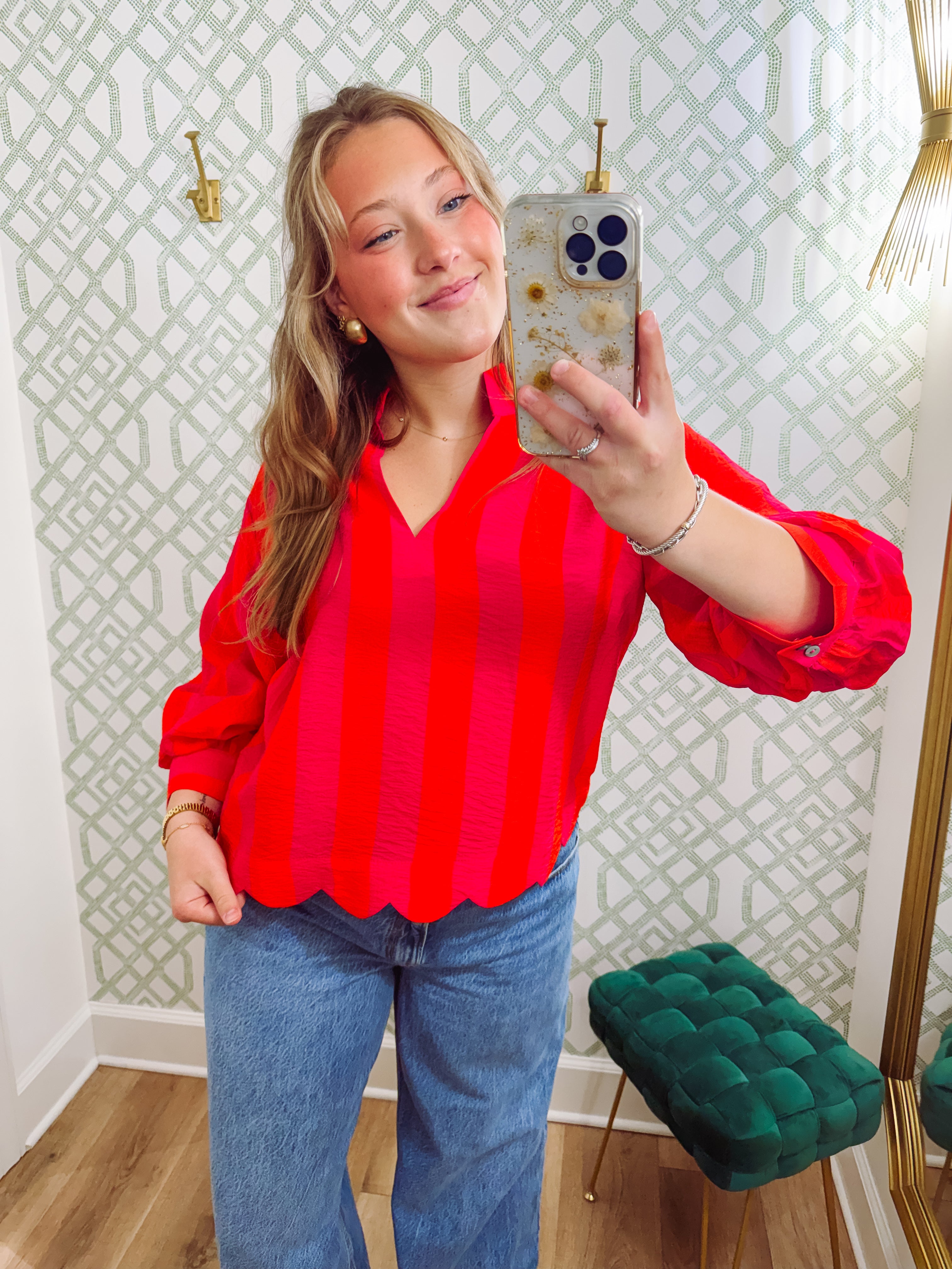 The Saylor Scalloped Top