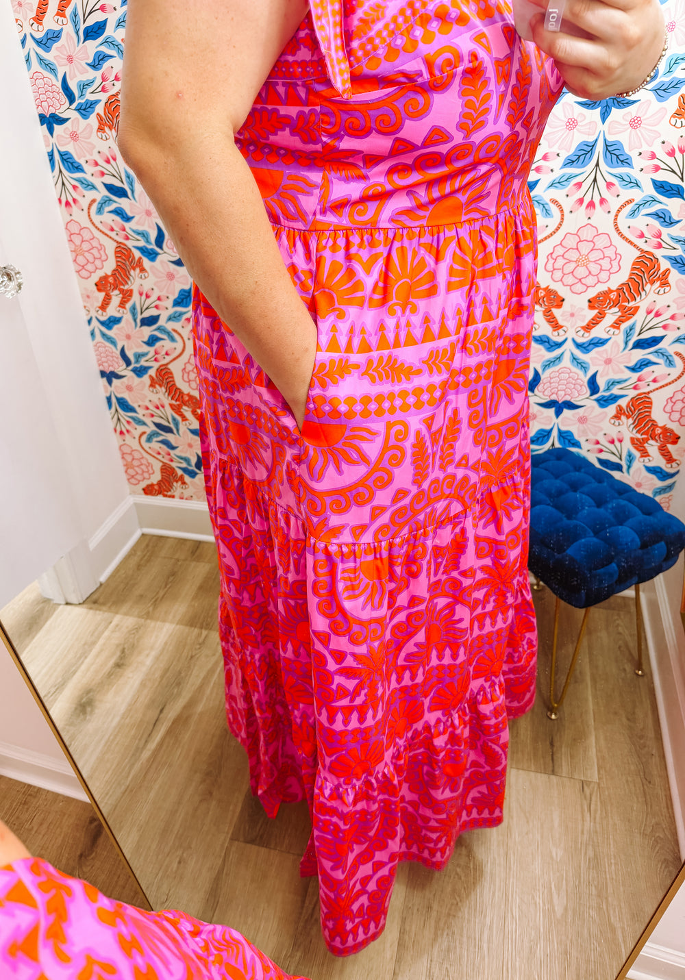 The Tarie Tropical Tiered Maxi Dress (1X-3X)