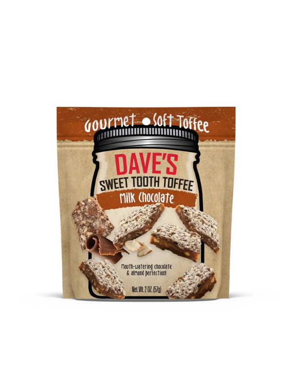 Dave’s Sweet Tooth Milk Chocolate Toffee - 2.5oz