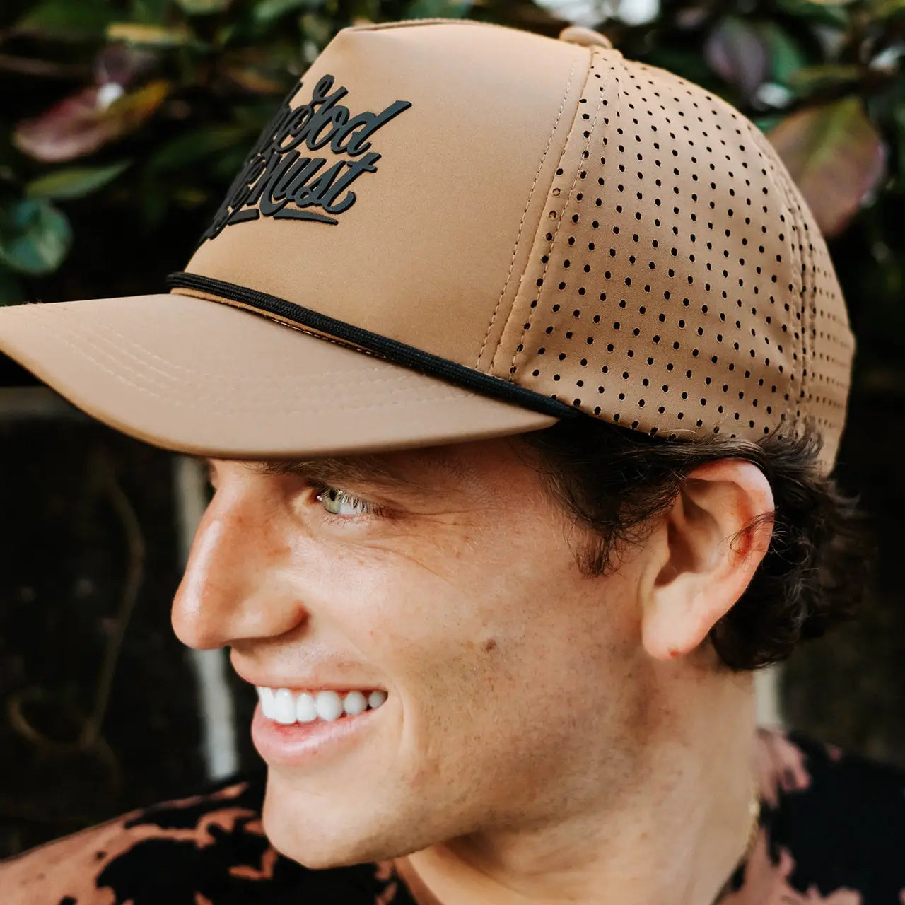 In God We Must Signature Hat in Camel