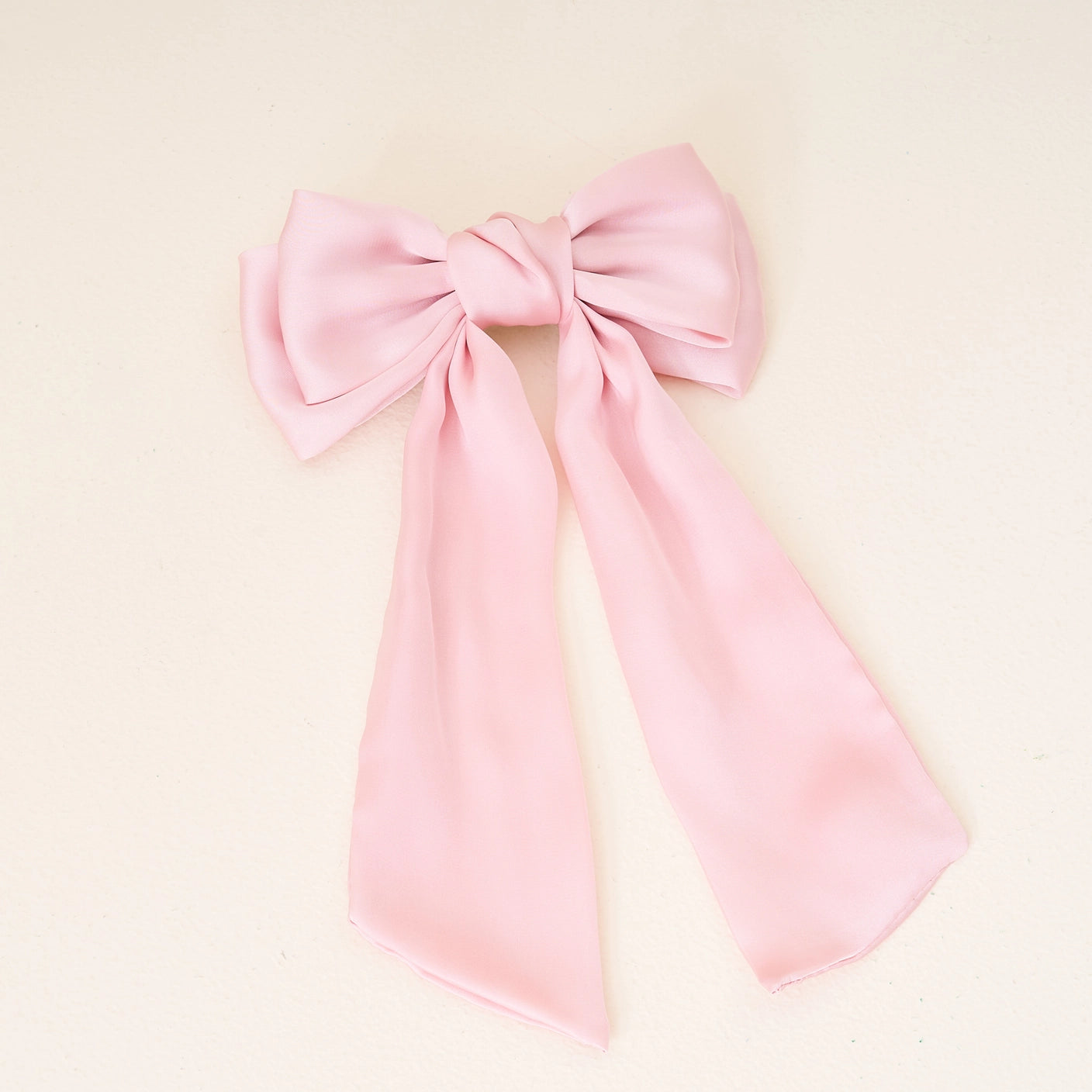 Blush Satin Hair Bow