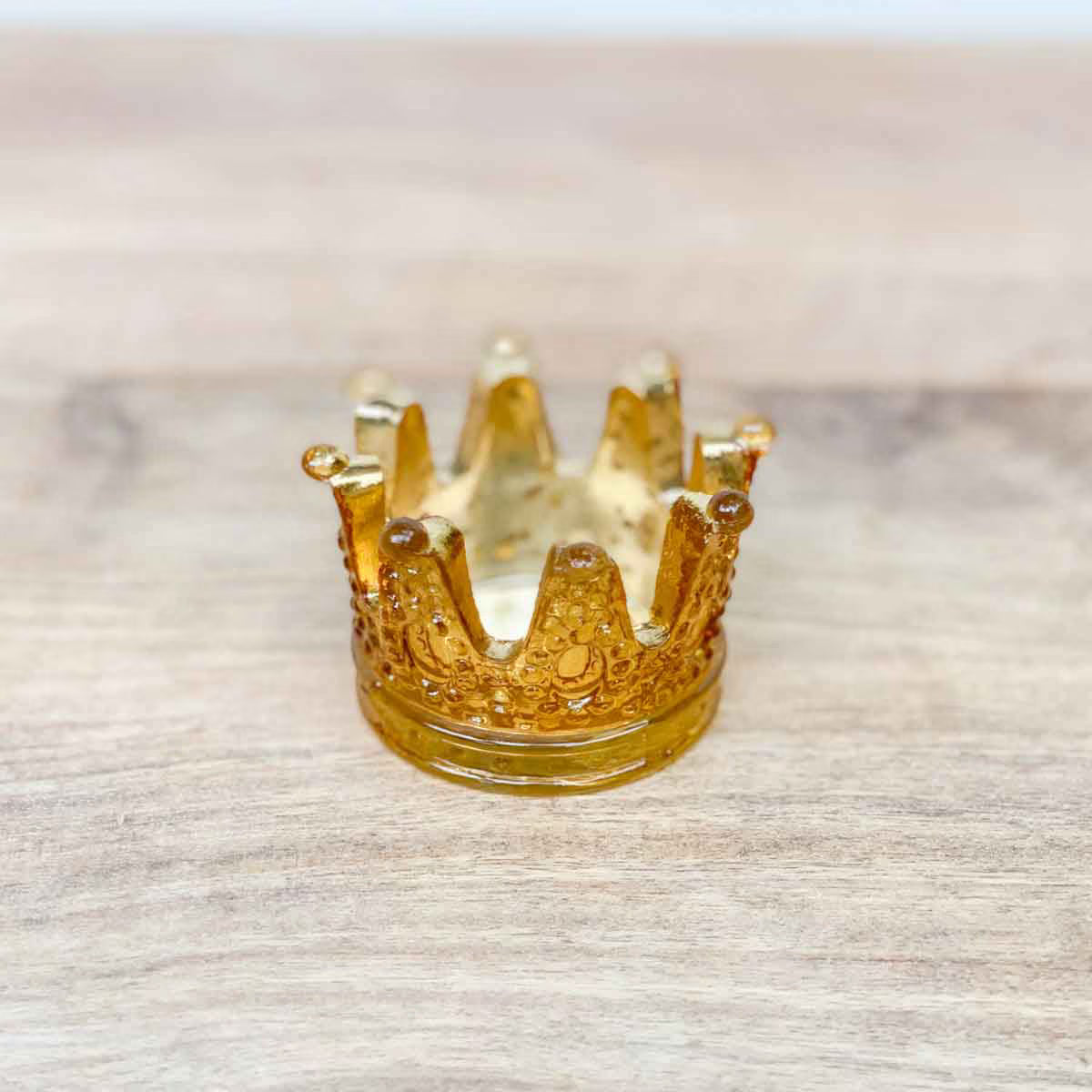 Gold Glass Crown Votive