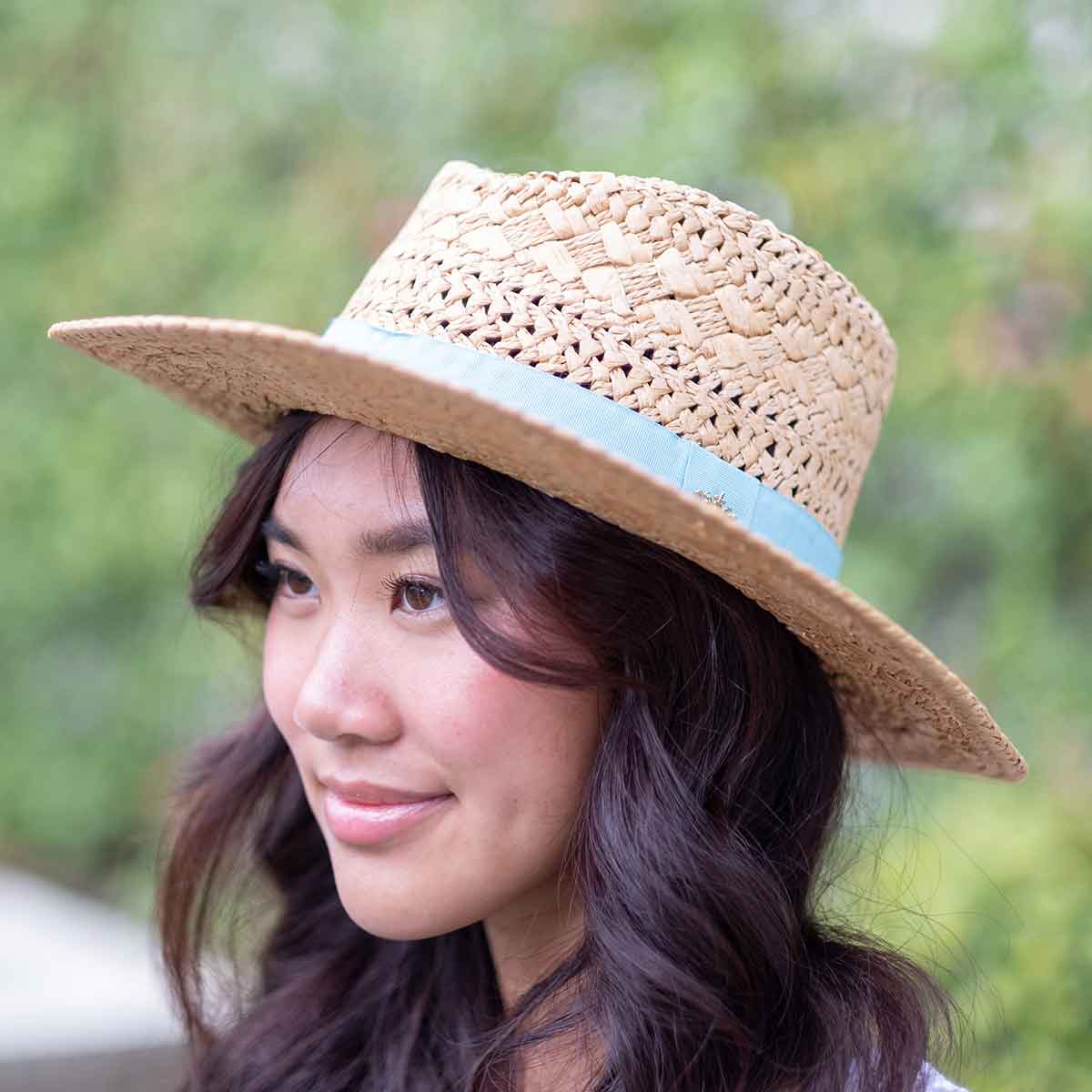 Aruba Blue/Camel Marina Sun Hat