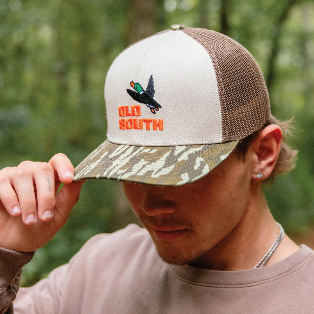 Pixeled Duck Hunt Trucker Hat by Old South Apparel