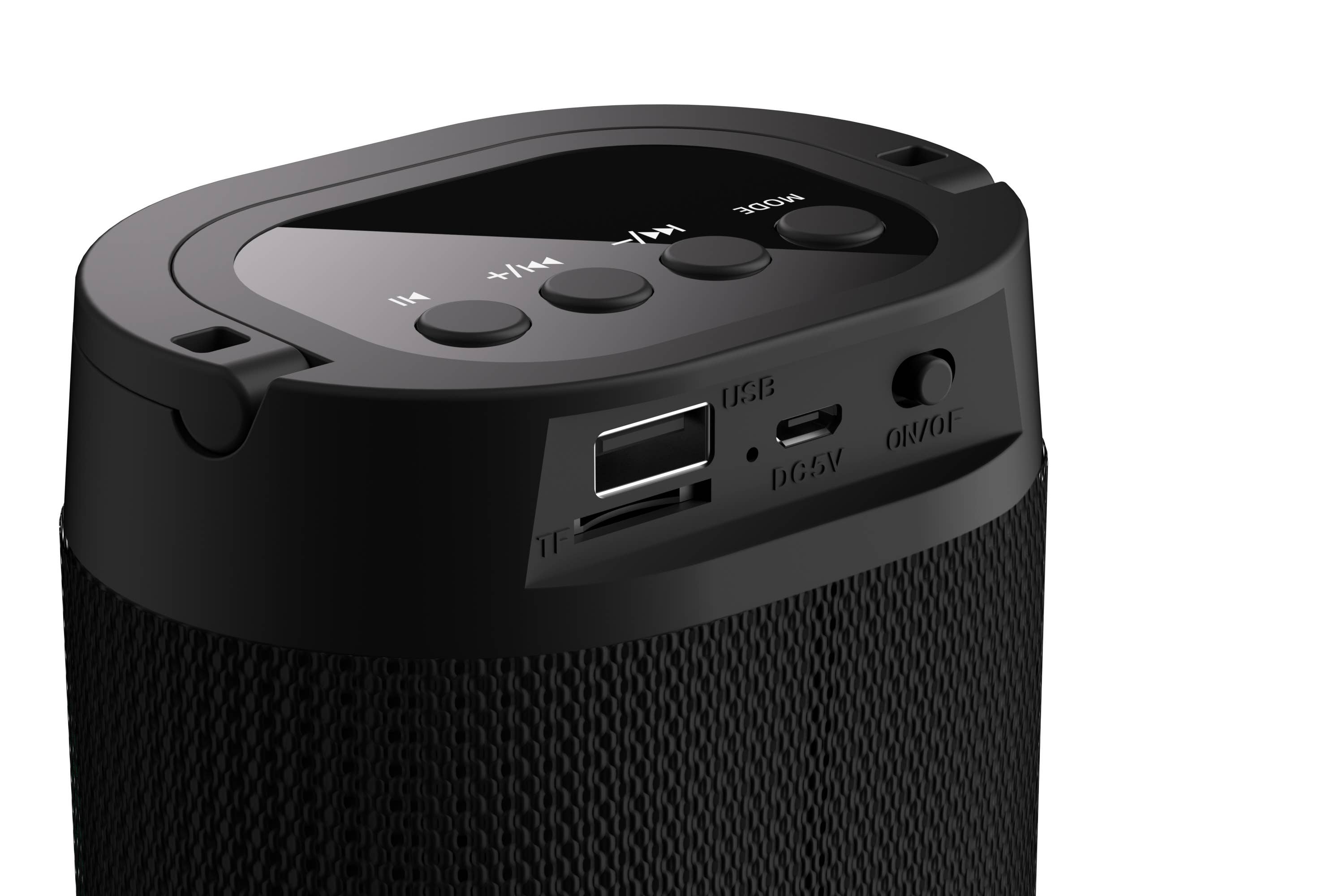 Bluetooth LED Lights Loud Speaker in Black