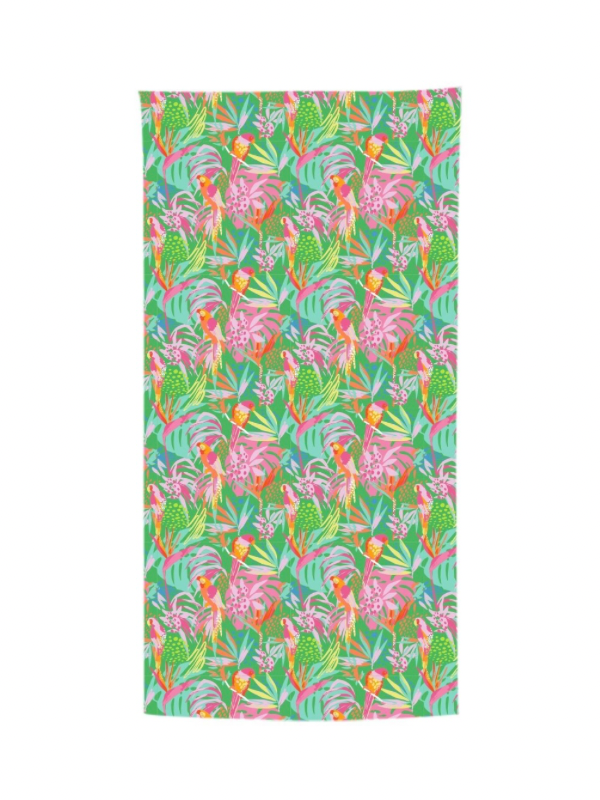 In The Trees Green Beach Towel