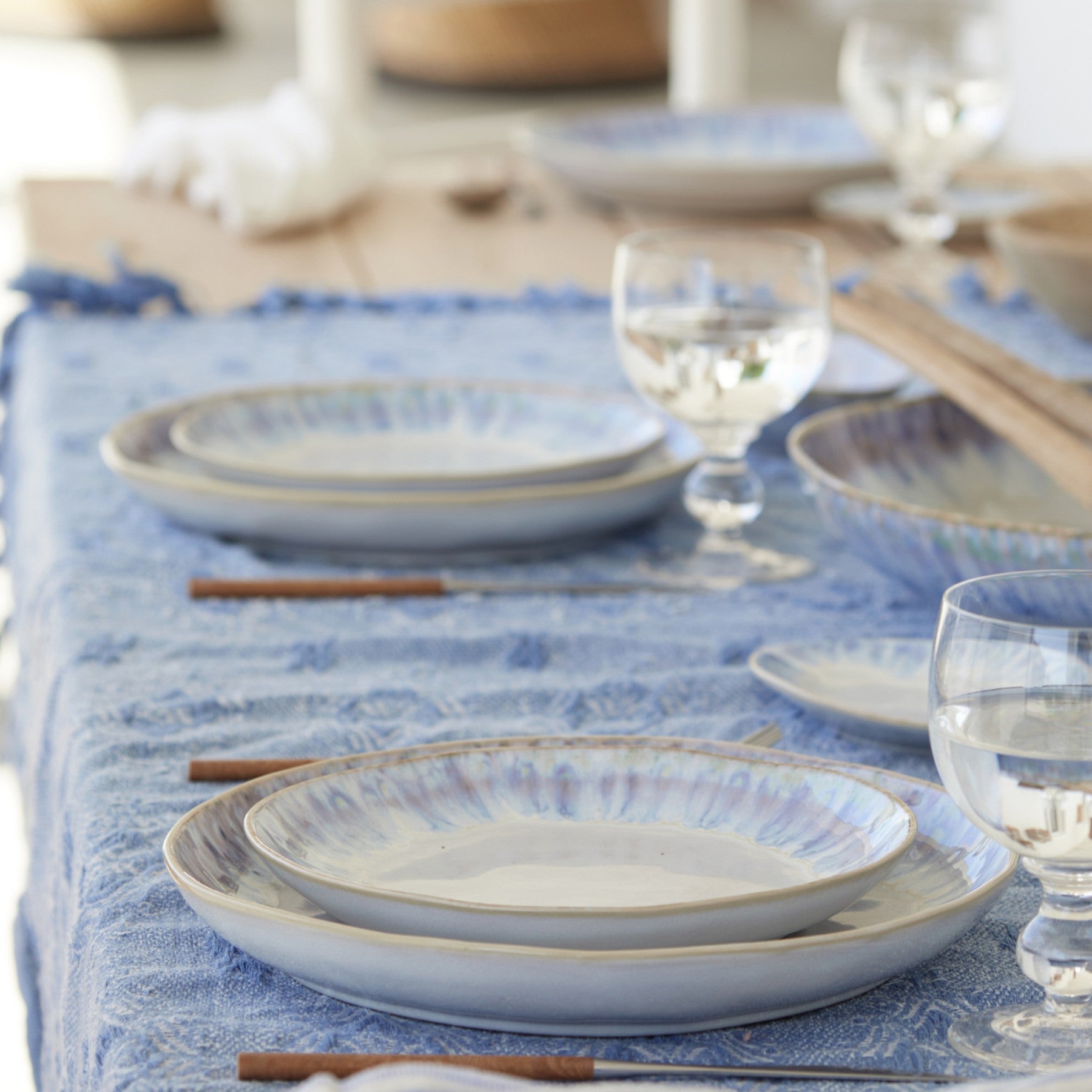 Brisa Salad/Dessert Plate in Ria Blue by Costa Nova