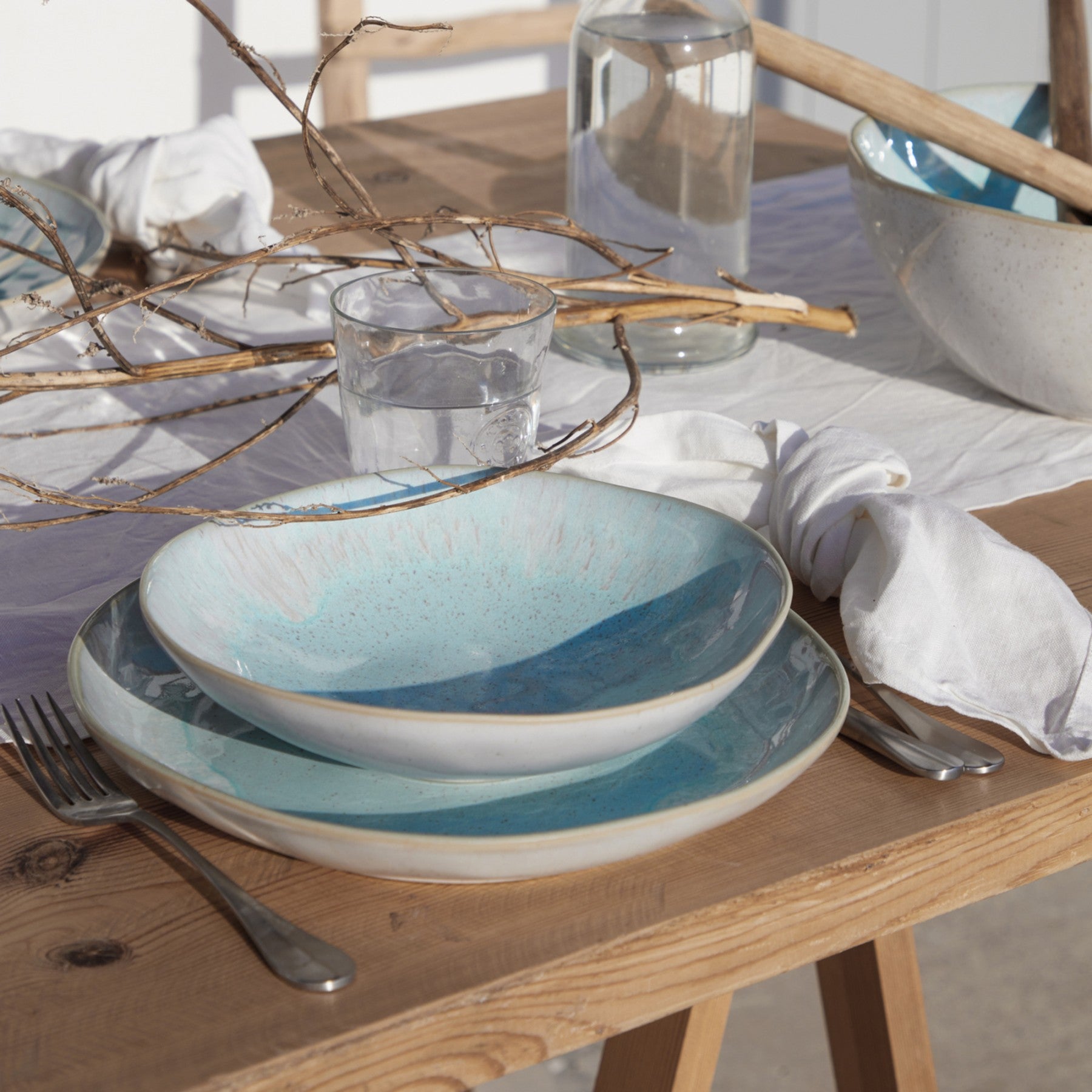 Eivissa Pasta Bowl in Sea Blue by Casafina