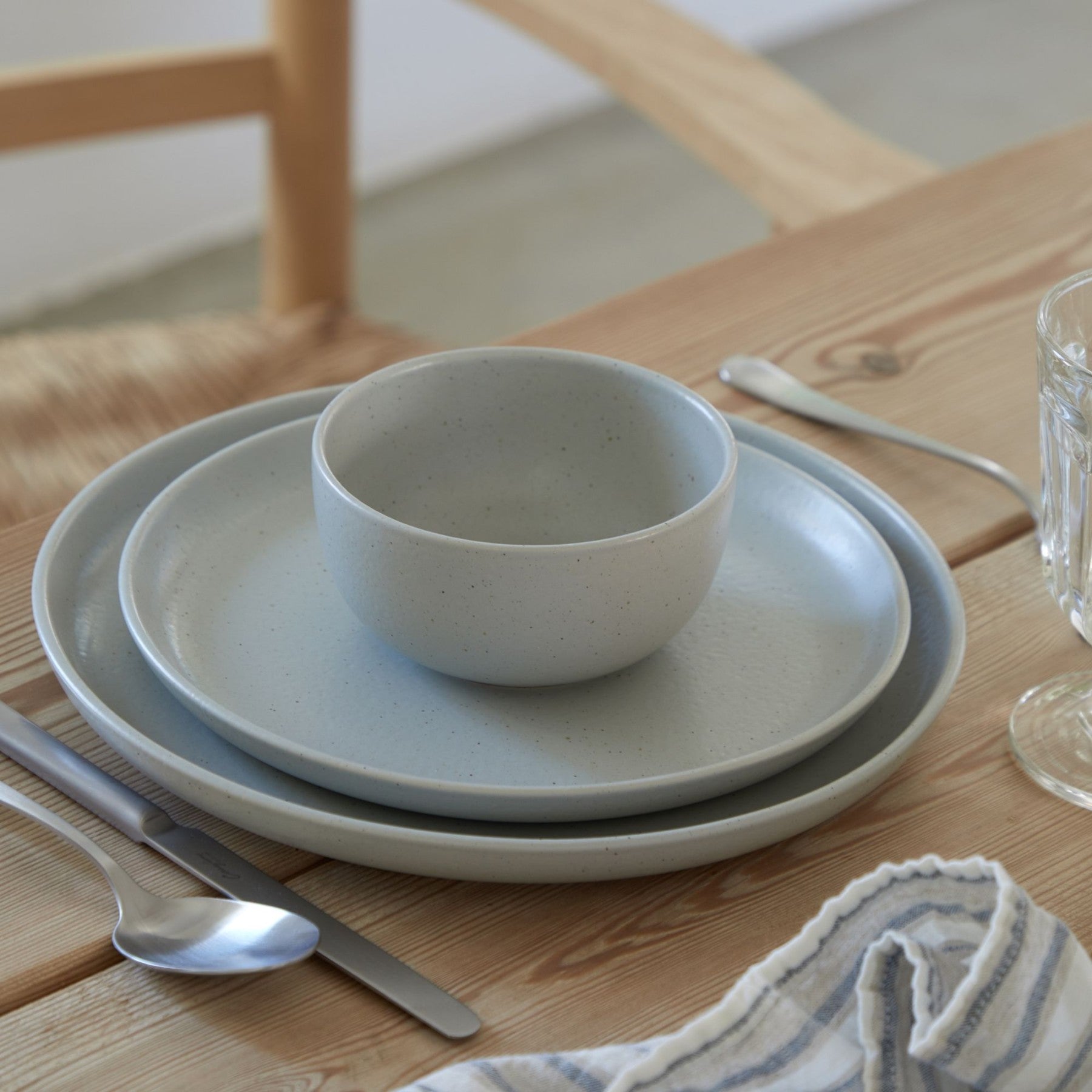 Pacifica Salad Plate in Oyster Gray by Casafina