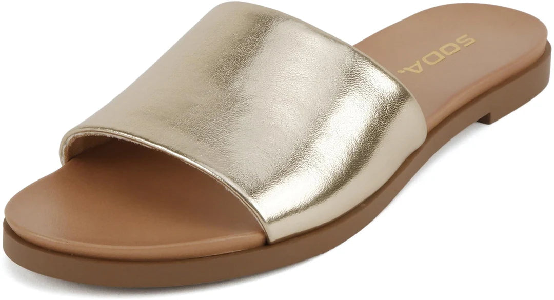 Gold Slide Sandals