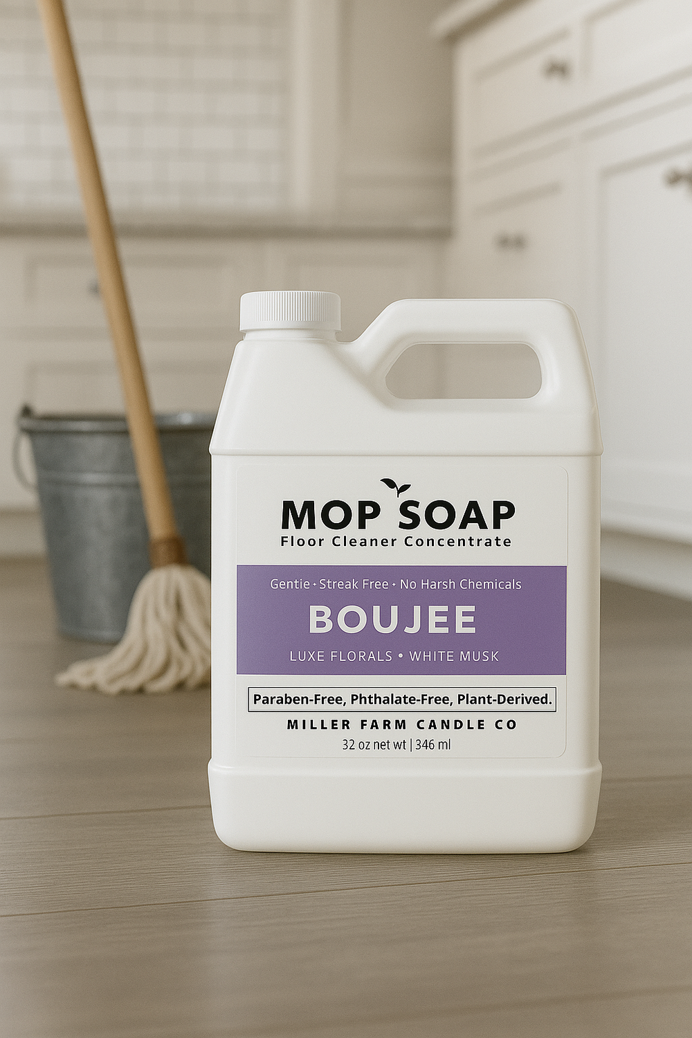 Mop Soap (32 oz) Concentrated Floor Cleaner & Floor Cleaning Solution