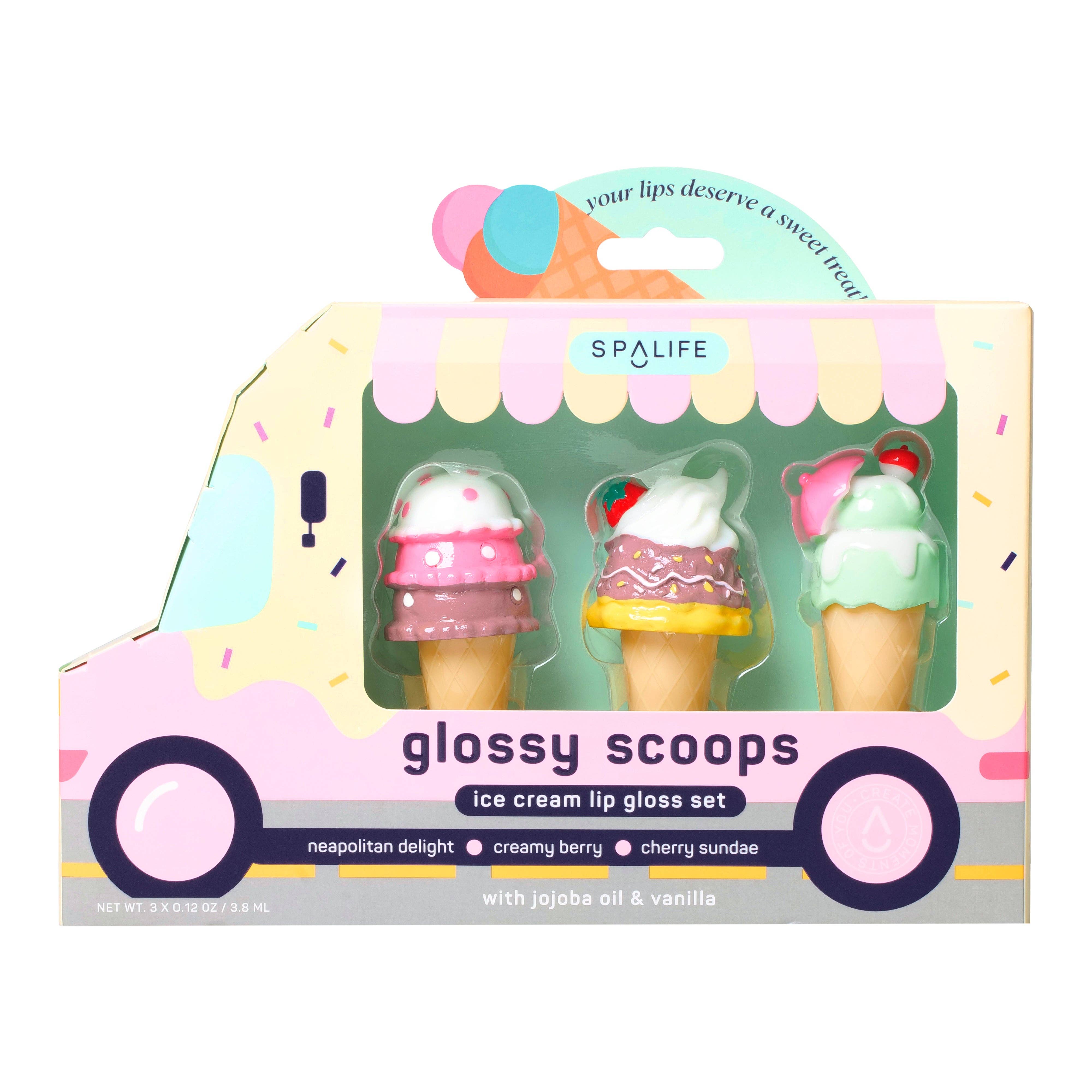 Glossy Scoops Ice Cream Lip Gloss Trio