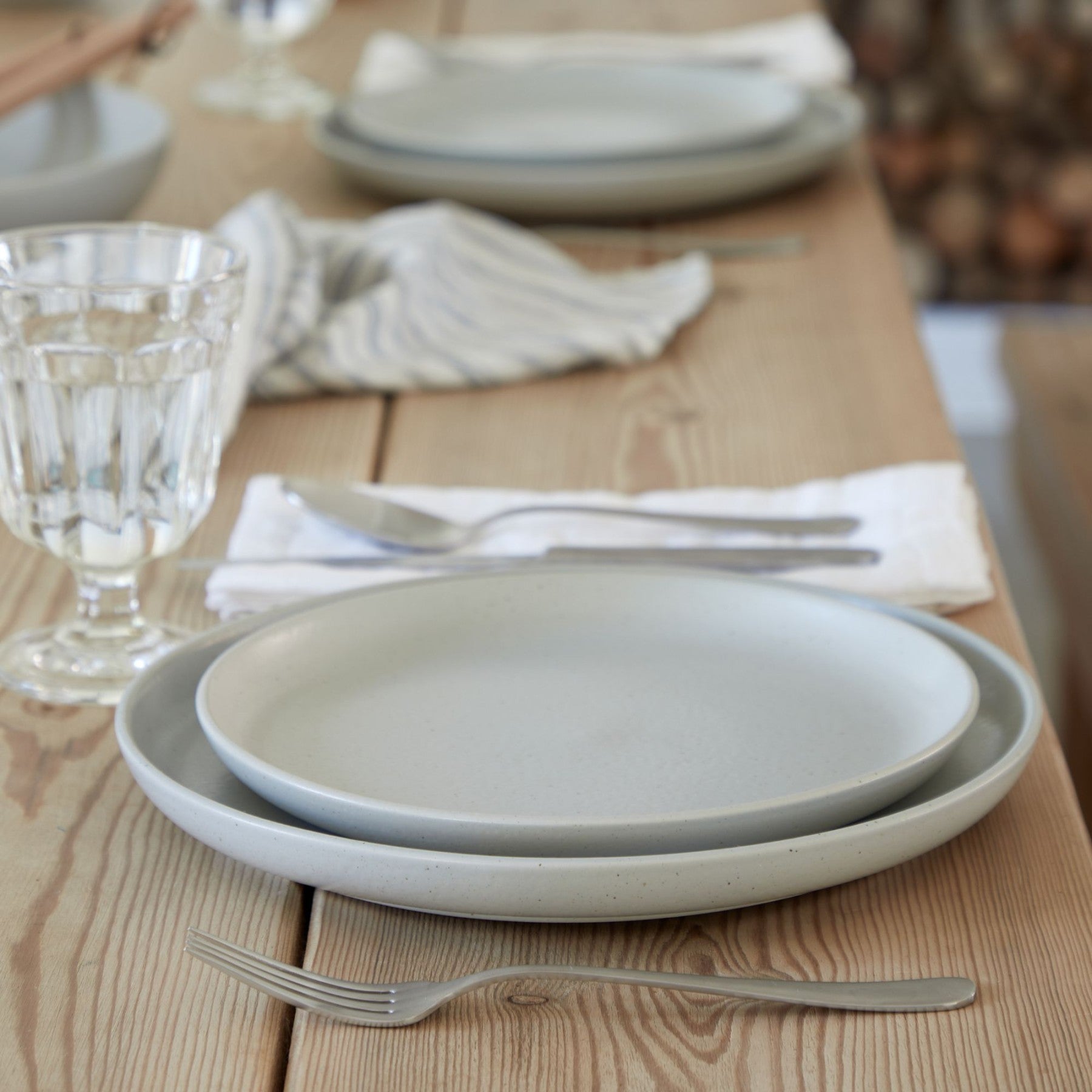 Pacifica Salad Plate in Oyster Gray by Casafina