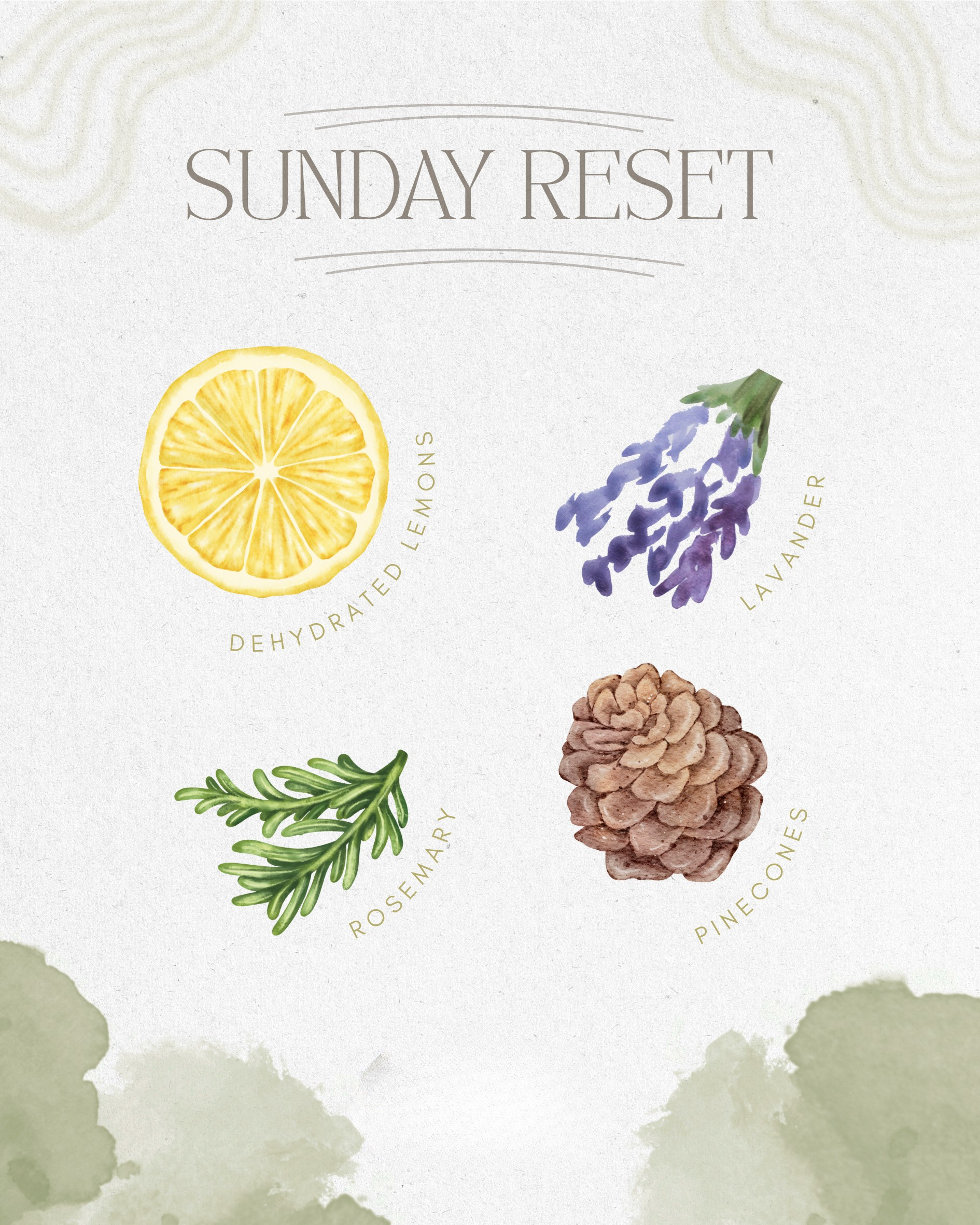 Sunday Reset Simmer Pot-Lemon Lavender Rosemary