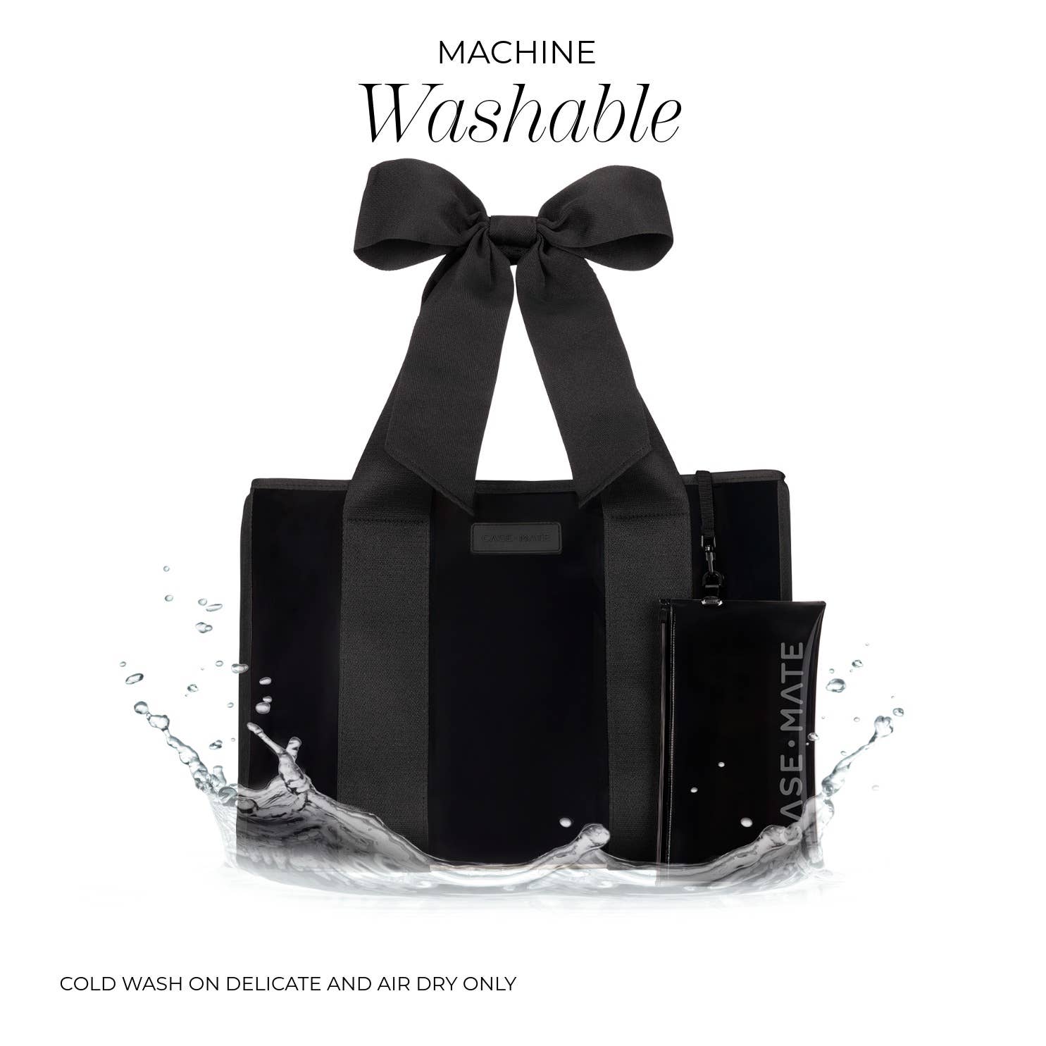 Midnight Black Bow Jelly Tote Bag by Case-Mate