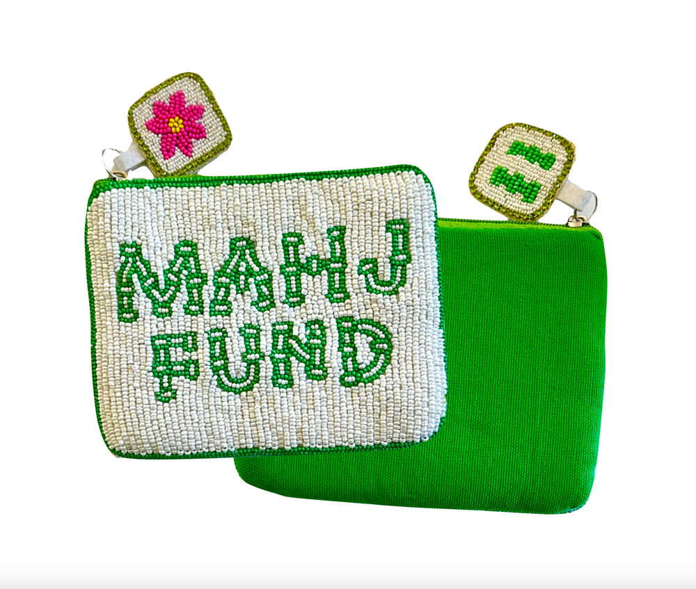 Mahjong Fund Beaded Coin Purse