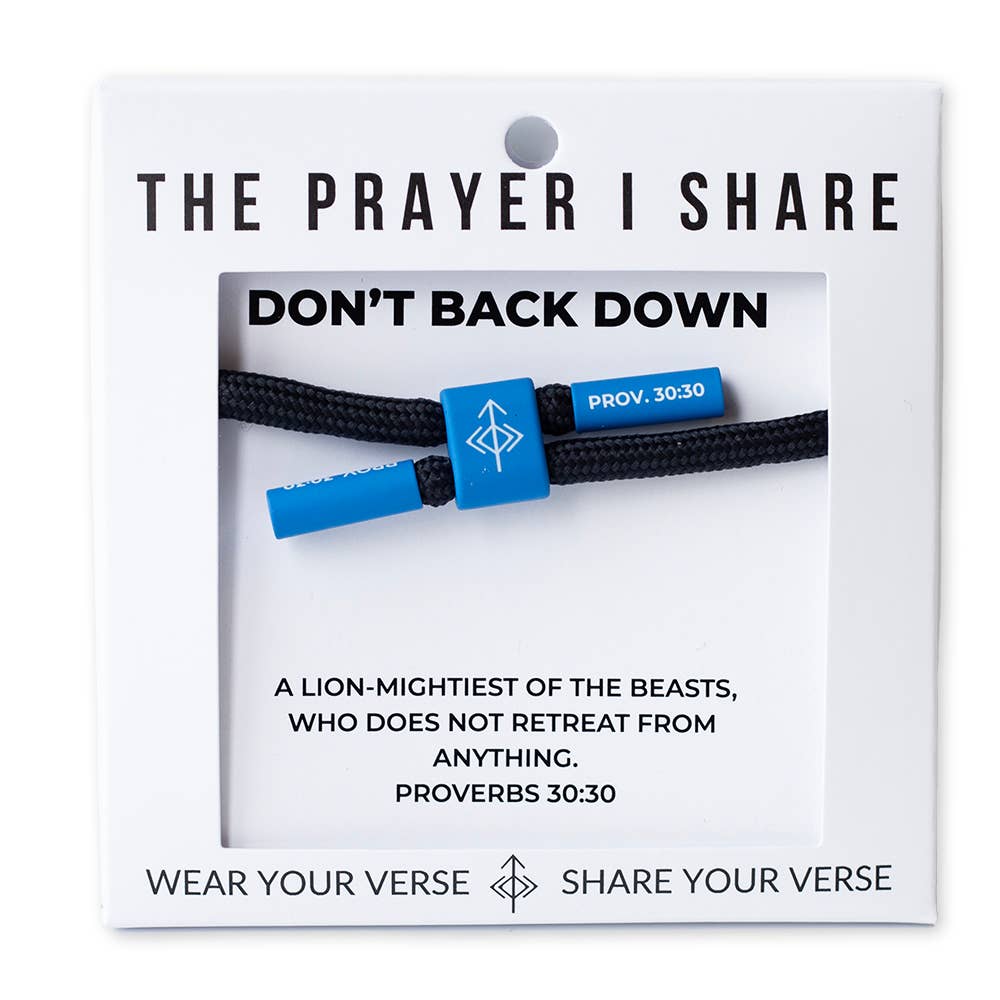 DON'T BACK DOWN Christian Cord Bracelet