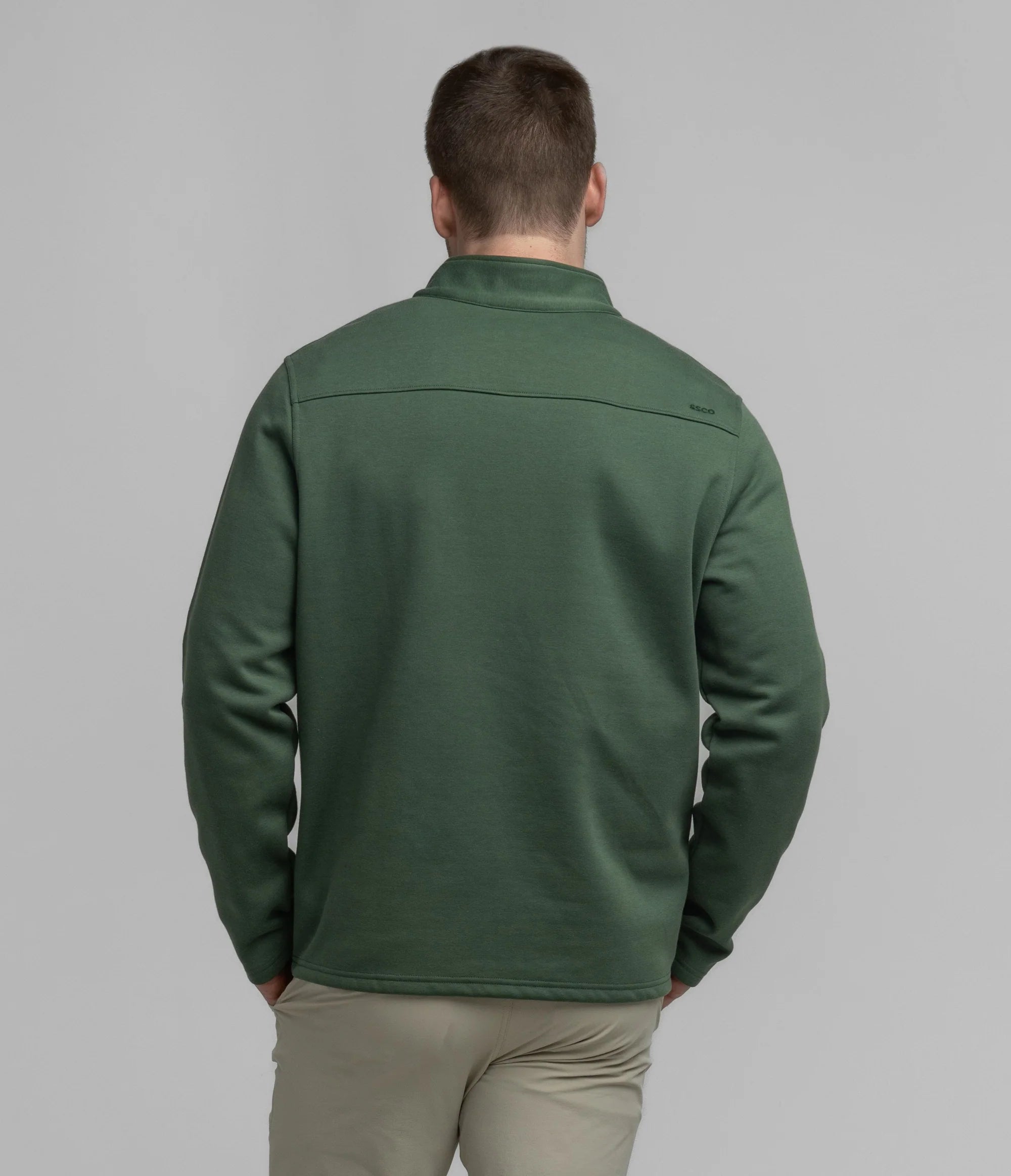 Fleece Essential Qtr Zip in Mallard