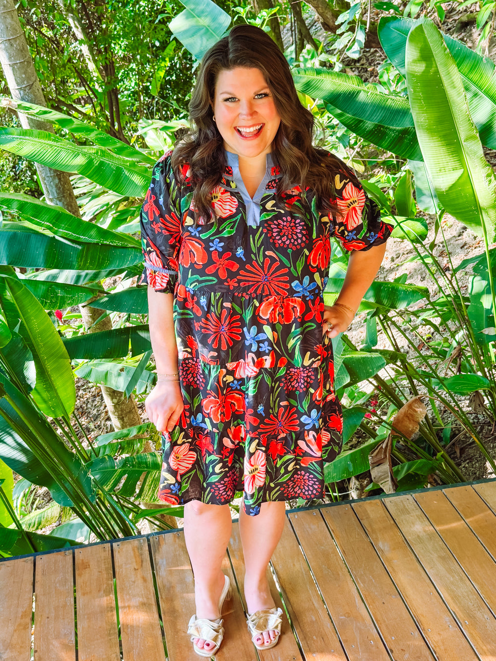 The Vacay Mode Floral Tiered Dress