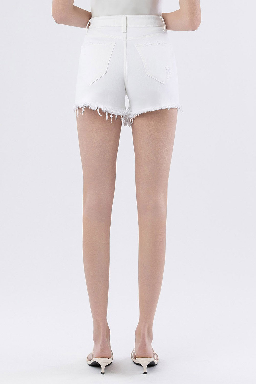 The Maddy High Rise Frayed Hem Shorts