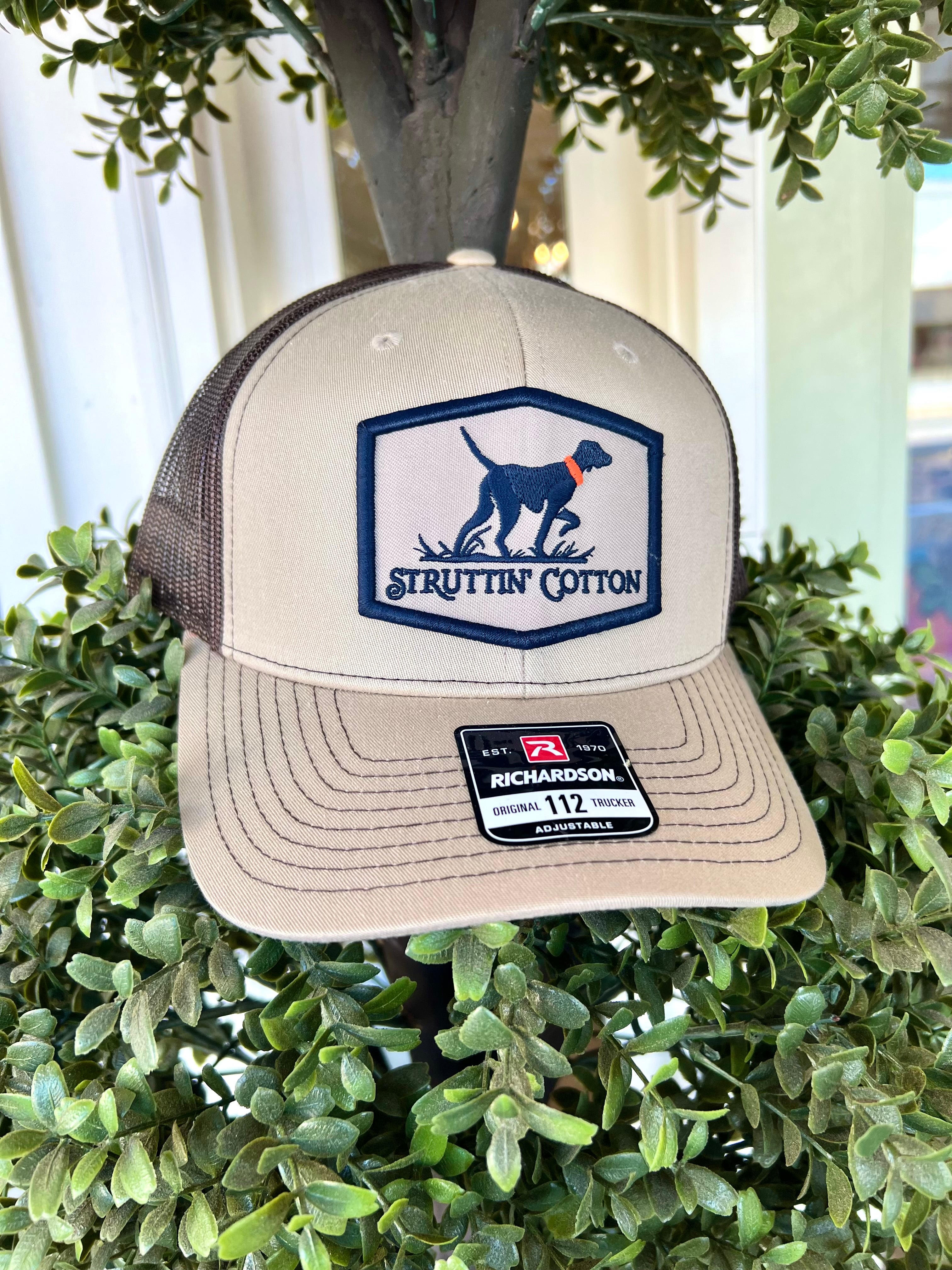 Pointer Patch on Khaki Hat by Struttin' Cotton