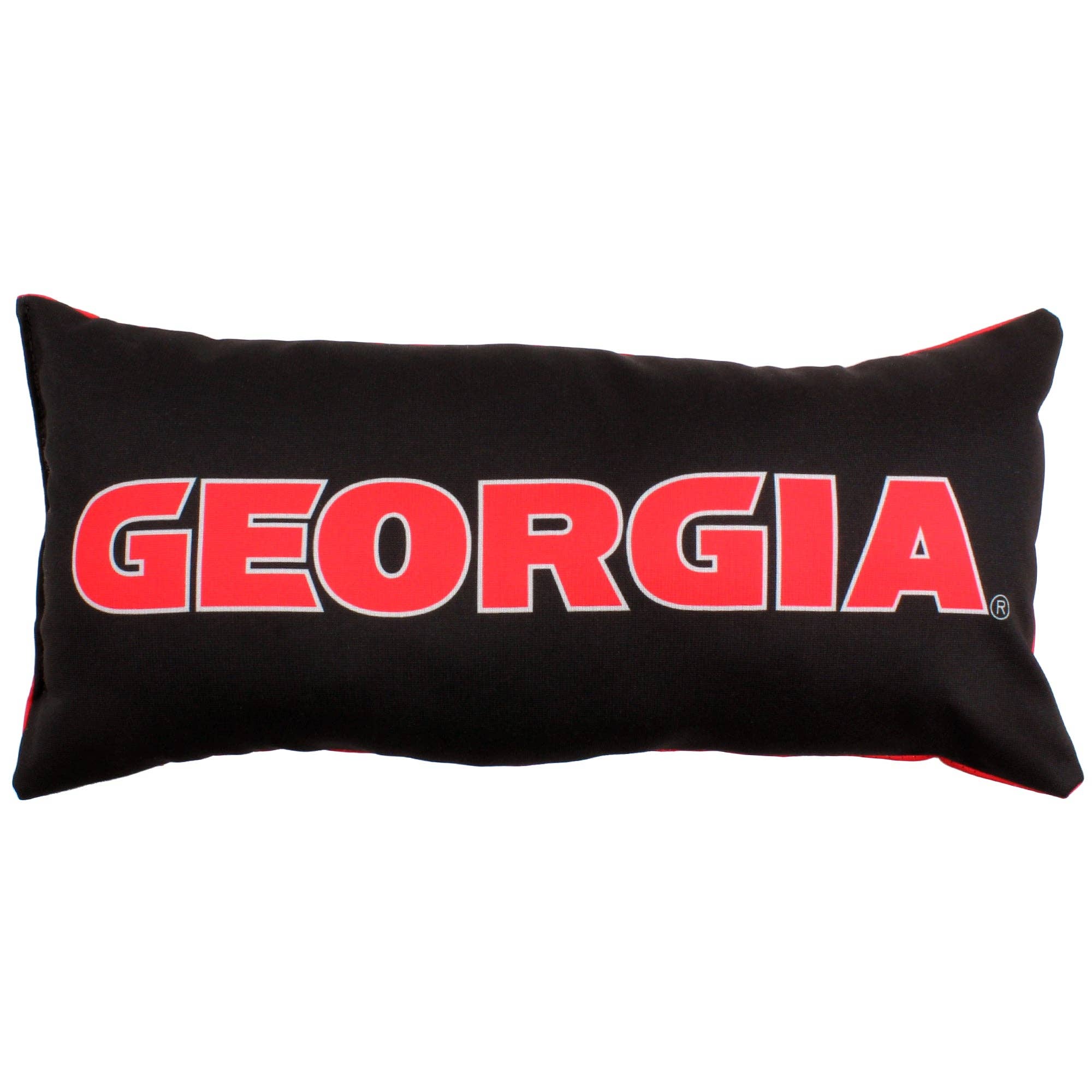 Georgia Bulldogs 2 Sided Bolster Travel Pillow, 16" x 6"