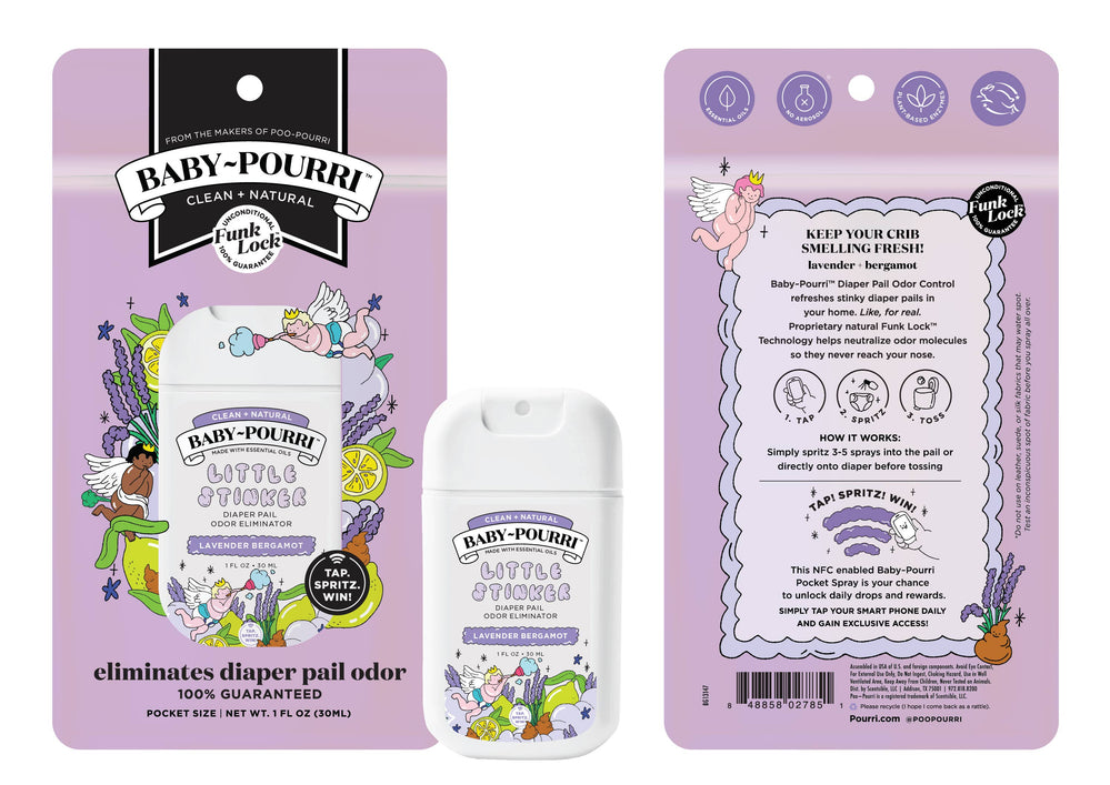 Baby~Pourri Little Stinker Diaper Pail Pocket Spray in Pouch