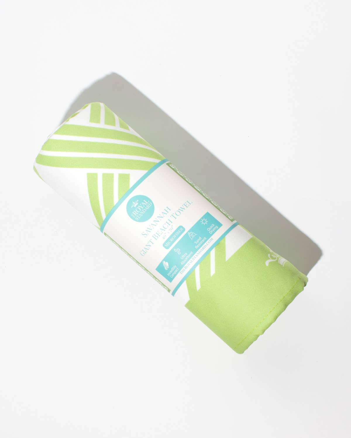 Savannah Giant Beach Towel- Green/White