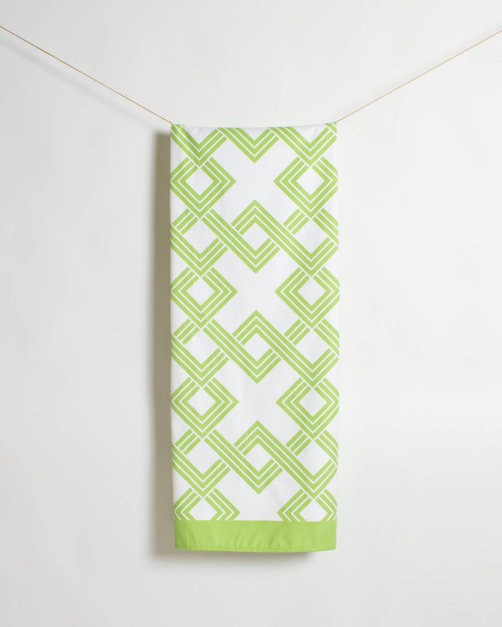 Savannah Giant Beach Towel- Green/White