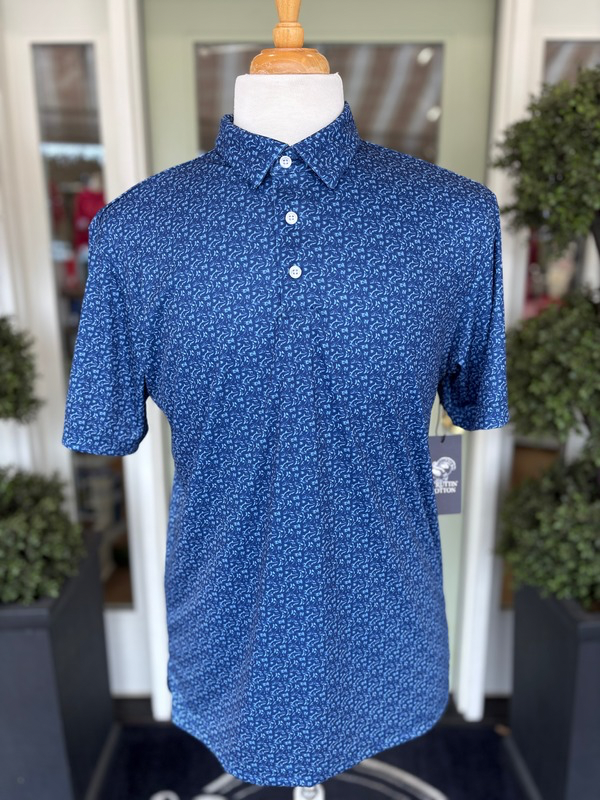 Fishin' In The Dark Performance Polo by Struttin' Cotton