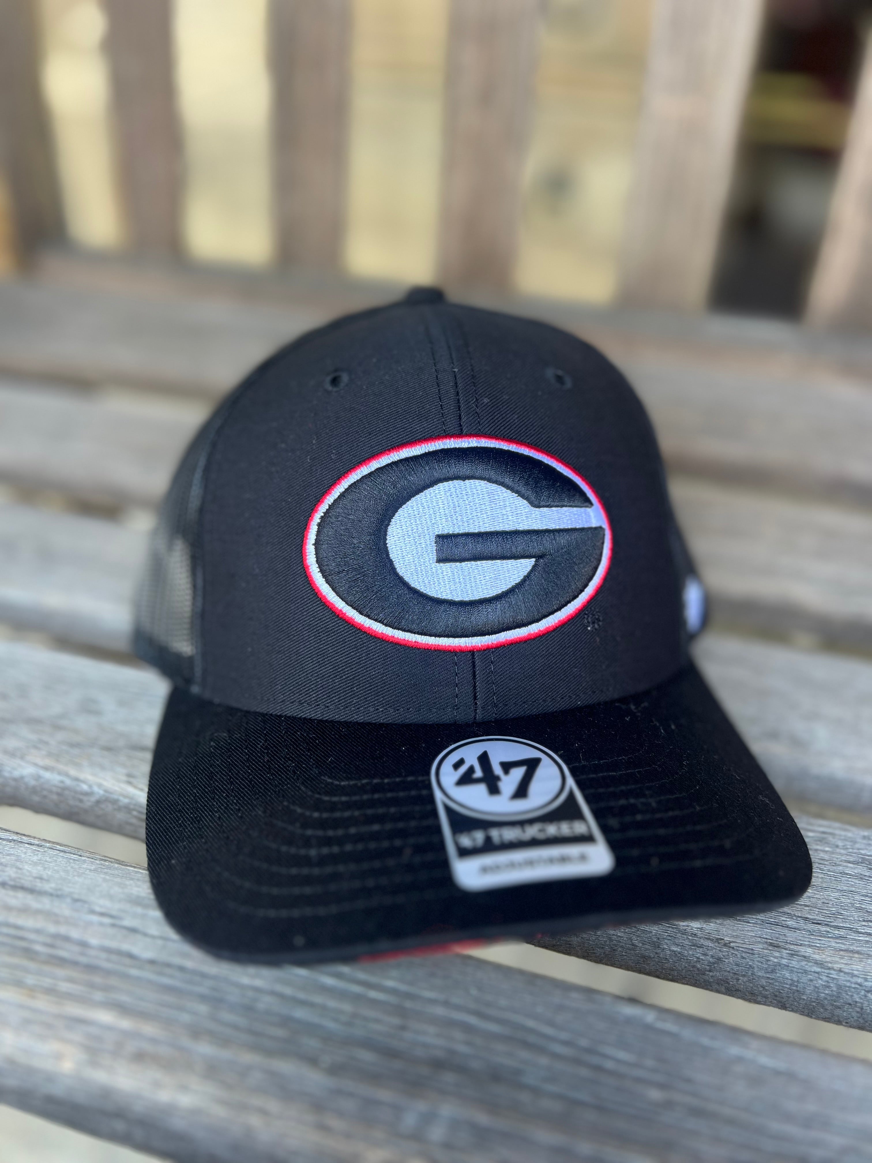 Georgia Bulldogs Black NCAA Local Print Trucker Hat