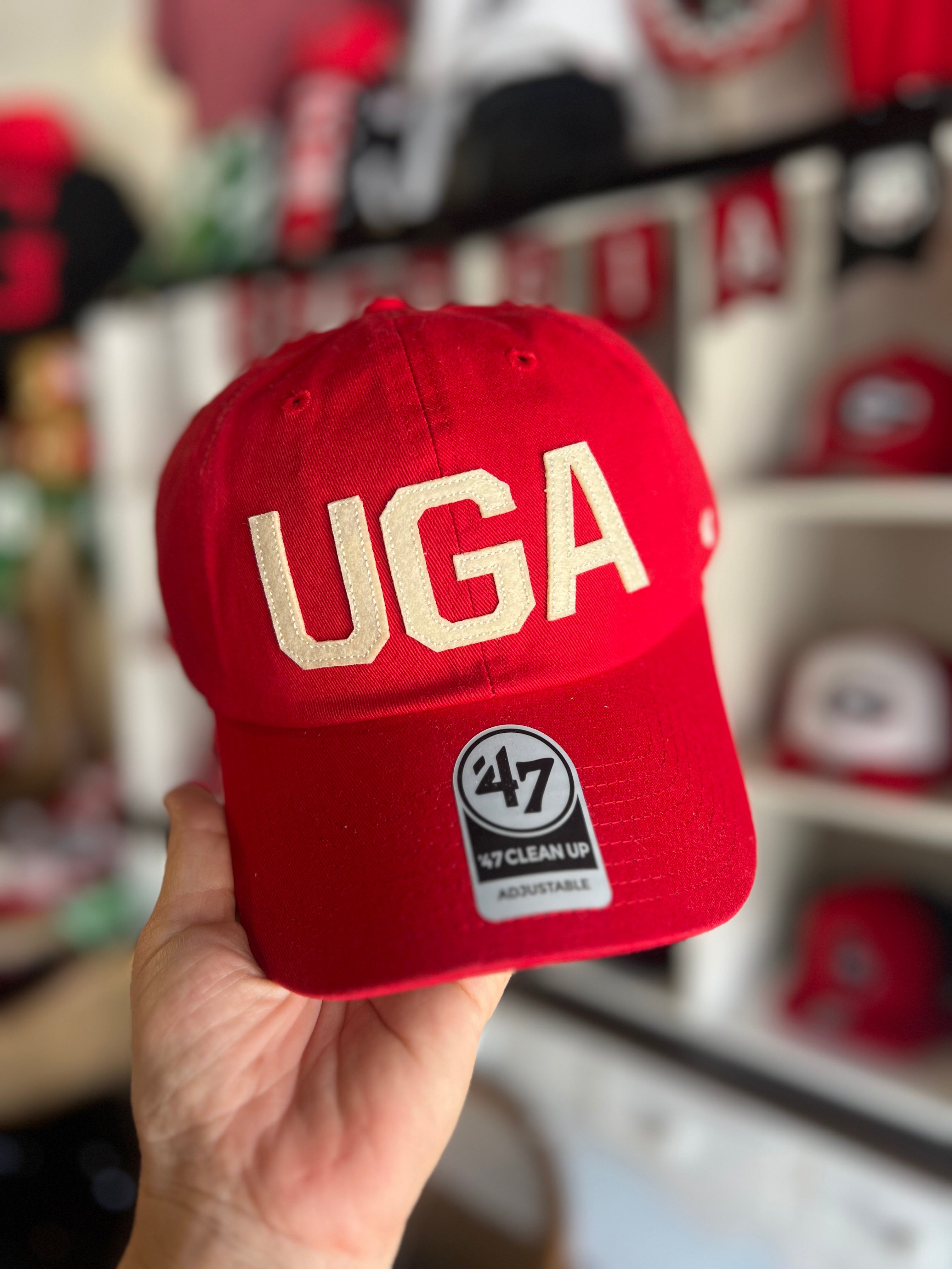 Red UGA Clean Up Hat