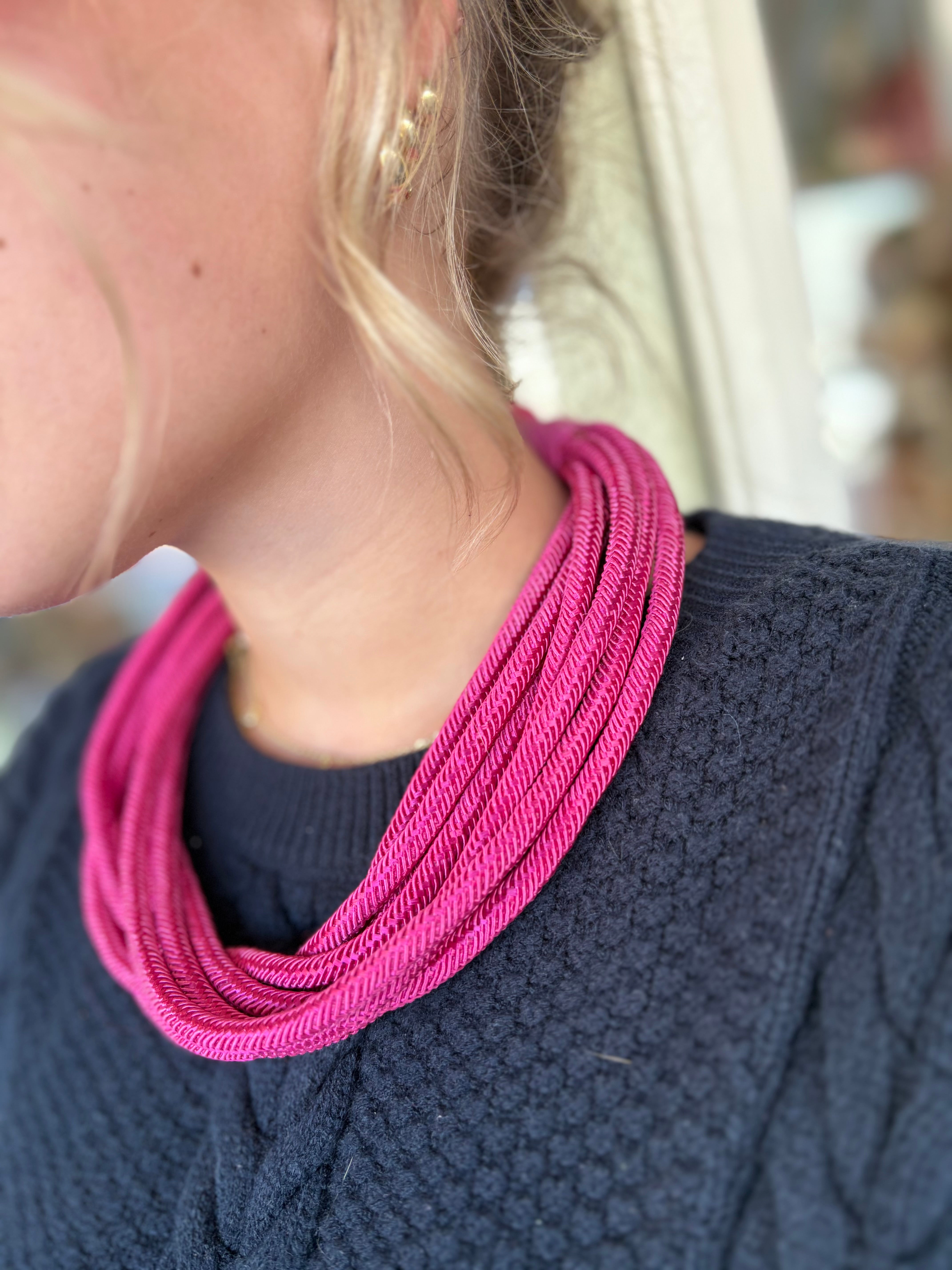 Magenta Meg Slub Necklace