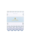 3 pads in one with blue floral prints and stripes