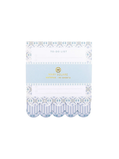 3 pads in one with blue floral prints and stripes