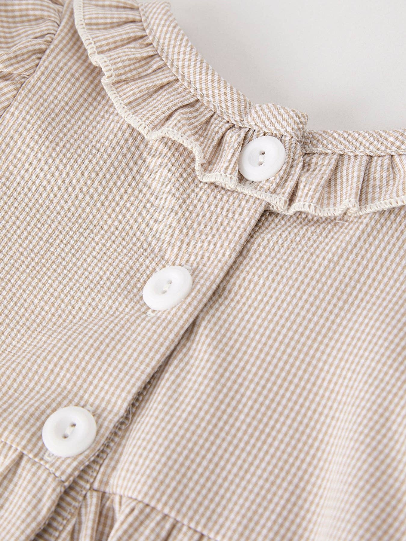 Fall Smocked Plaid Baby Girl Romper