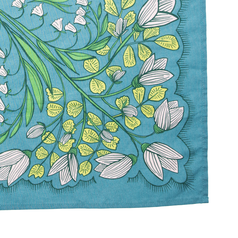The Cassie Teal and Green Bandana