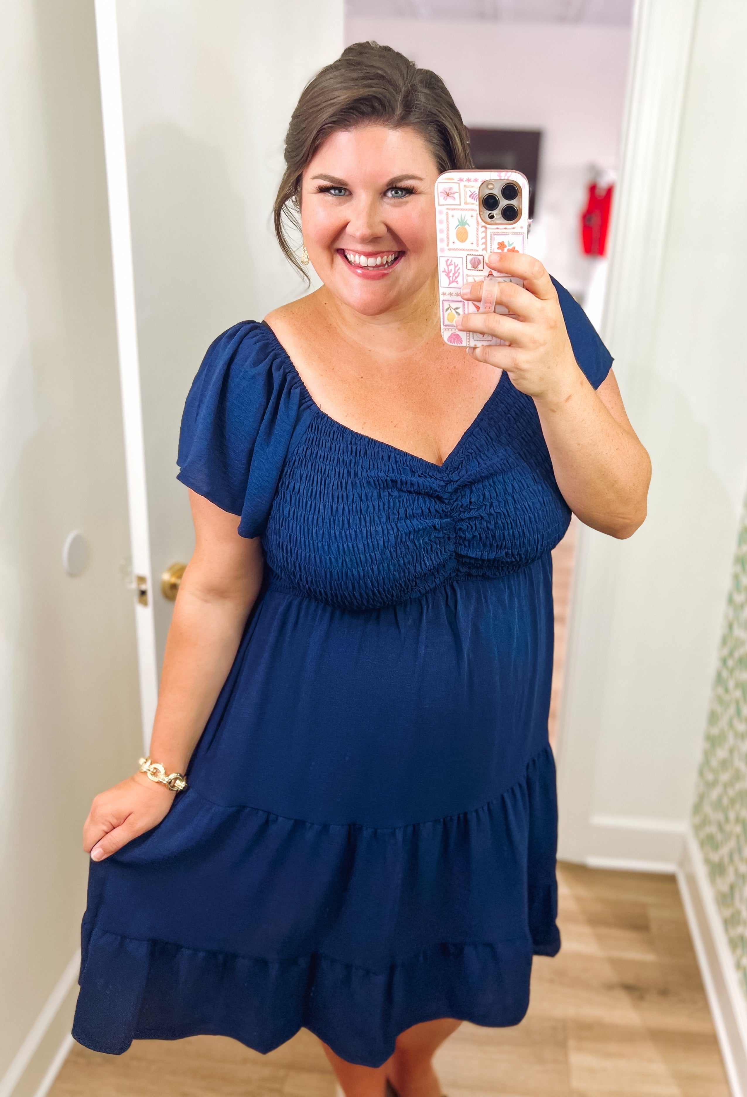 The Lilah Dress in Navy