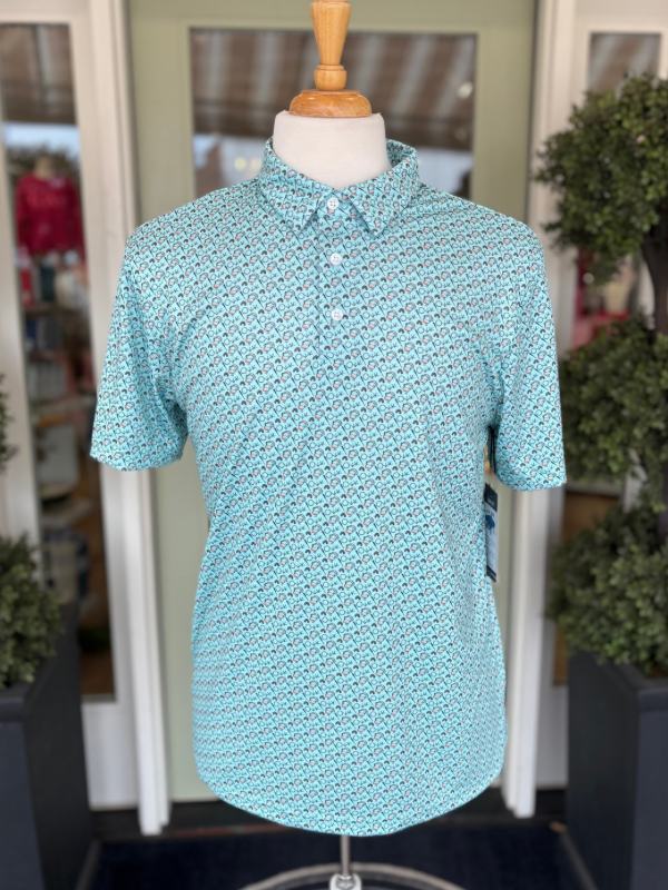 Clear Blue Essentials Performance Polo by Struttin' Cotton