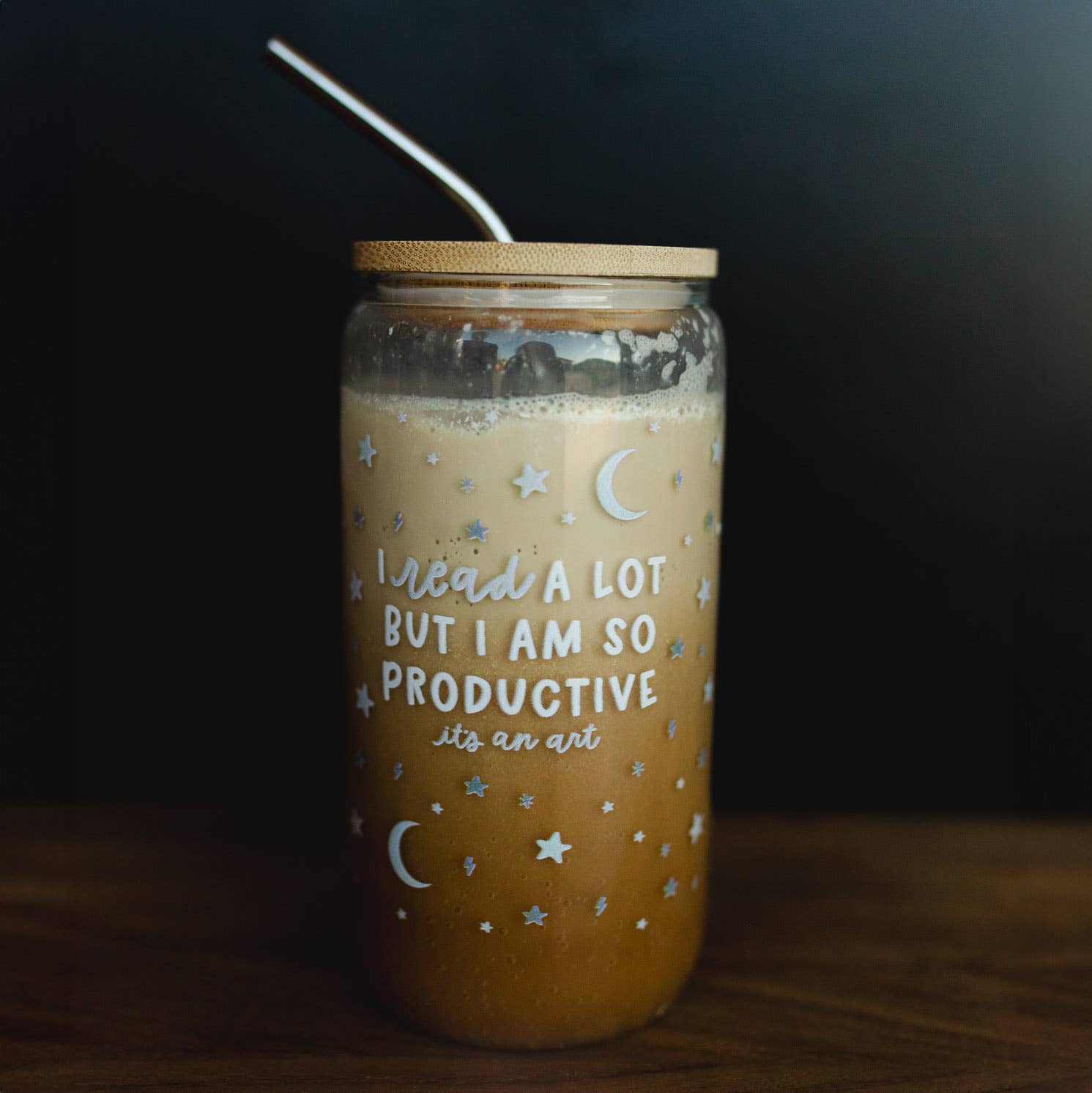 I Read A lot Drinking Glass