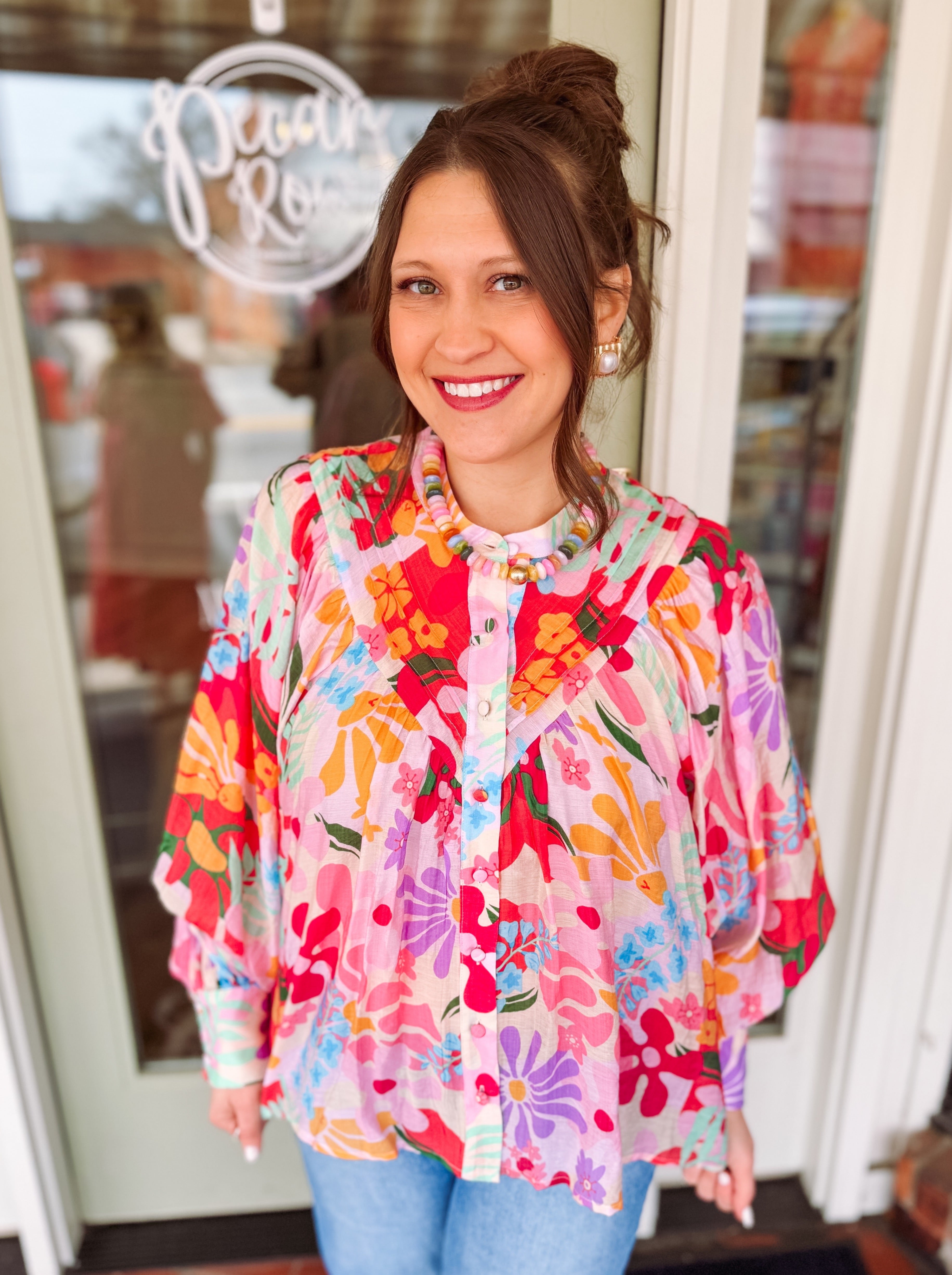 The Lola Retro Floral Top