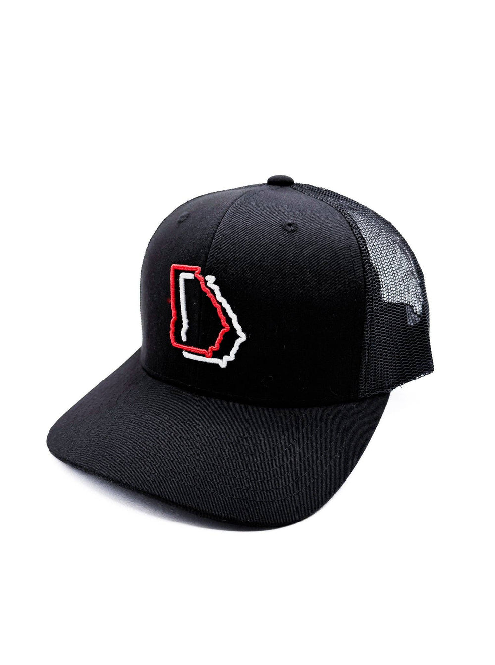Repeating Georgia Black Trucker Hat